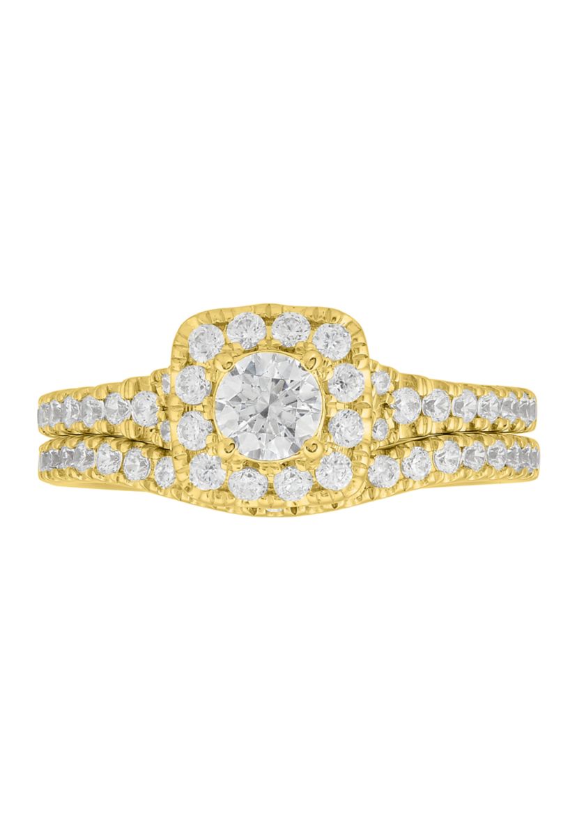 1 ct. t.w. Lab Grown Diamond Bridal Ring Set in 10K Yellow Gold