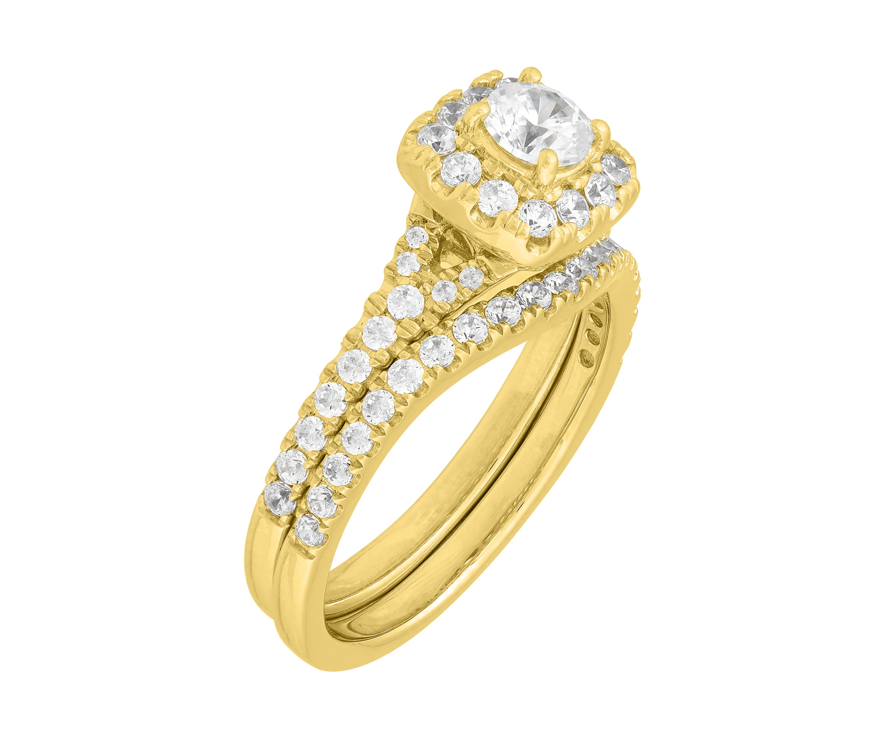1 ct. t.w. Lab Grown Diamond Bridal Ring Set in 10K Yellow Gold