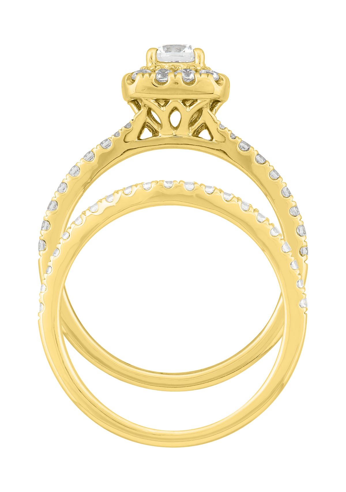 1 ct. t.w. Lab Grown Diamond Bridal Ring Set in 10K Yellow Gold
