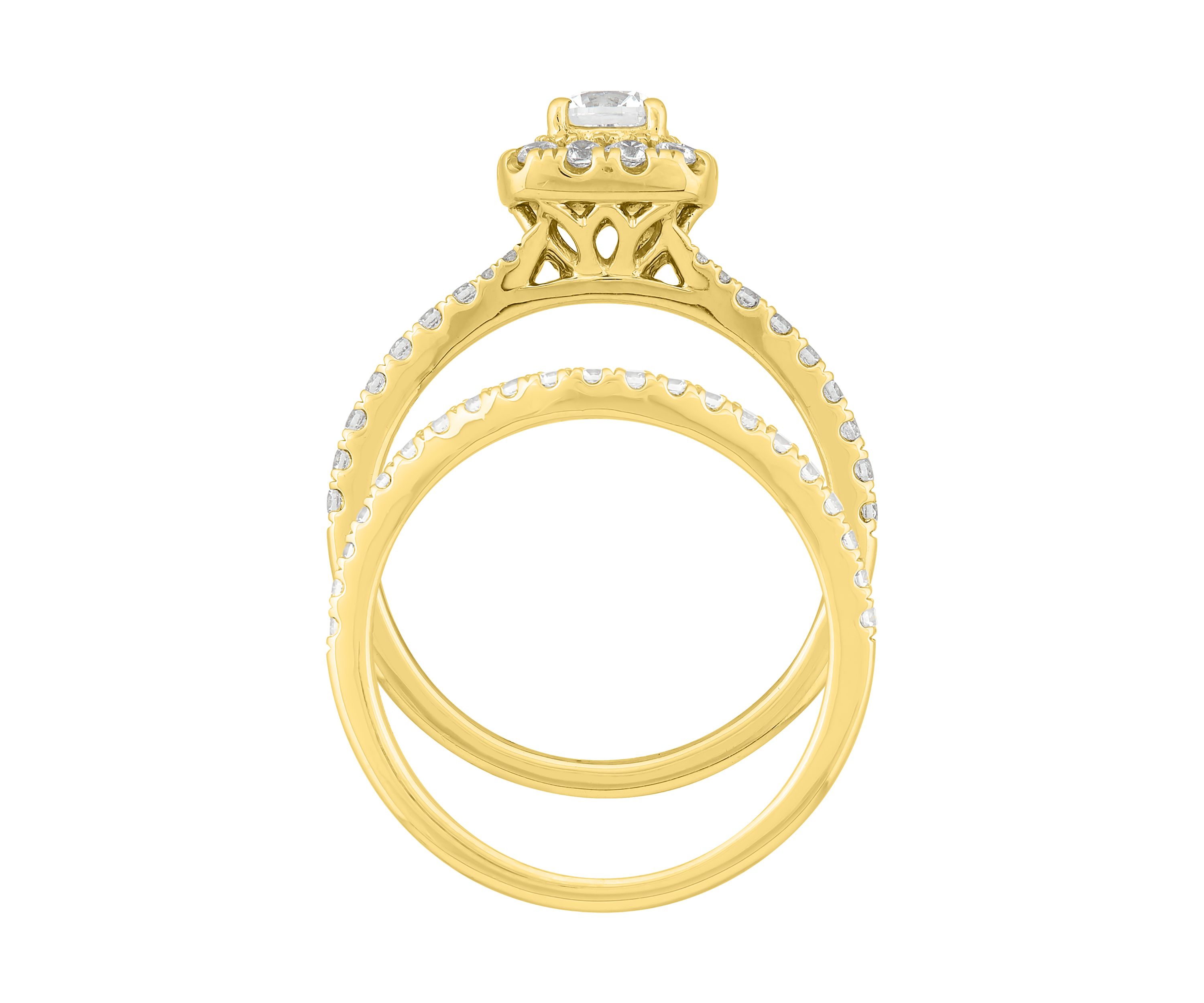 1 ct. t.w. Lab Grown Diamond Bridal Ring Set in 10K Yellow Gold