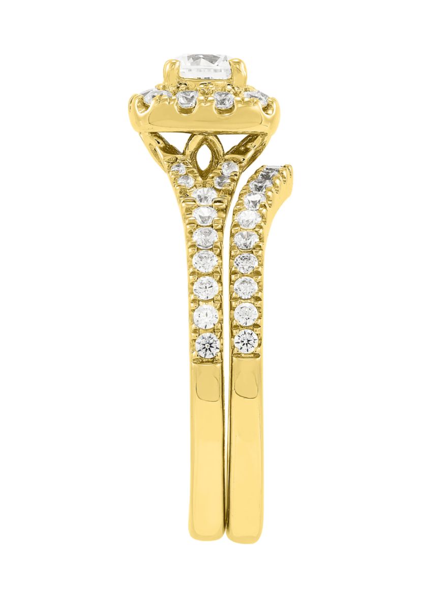 1 ct. t.w. Lab Grown Diamond Bridal Ring Set in 10K Yellow Gold