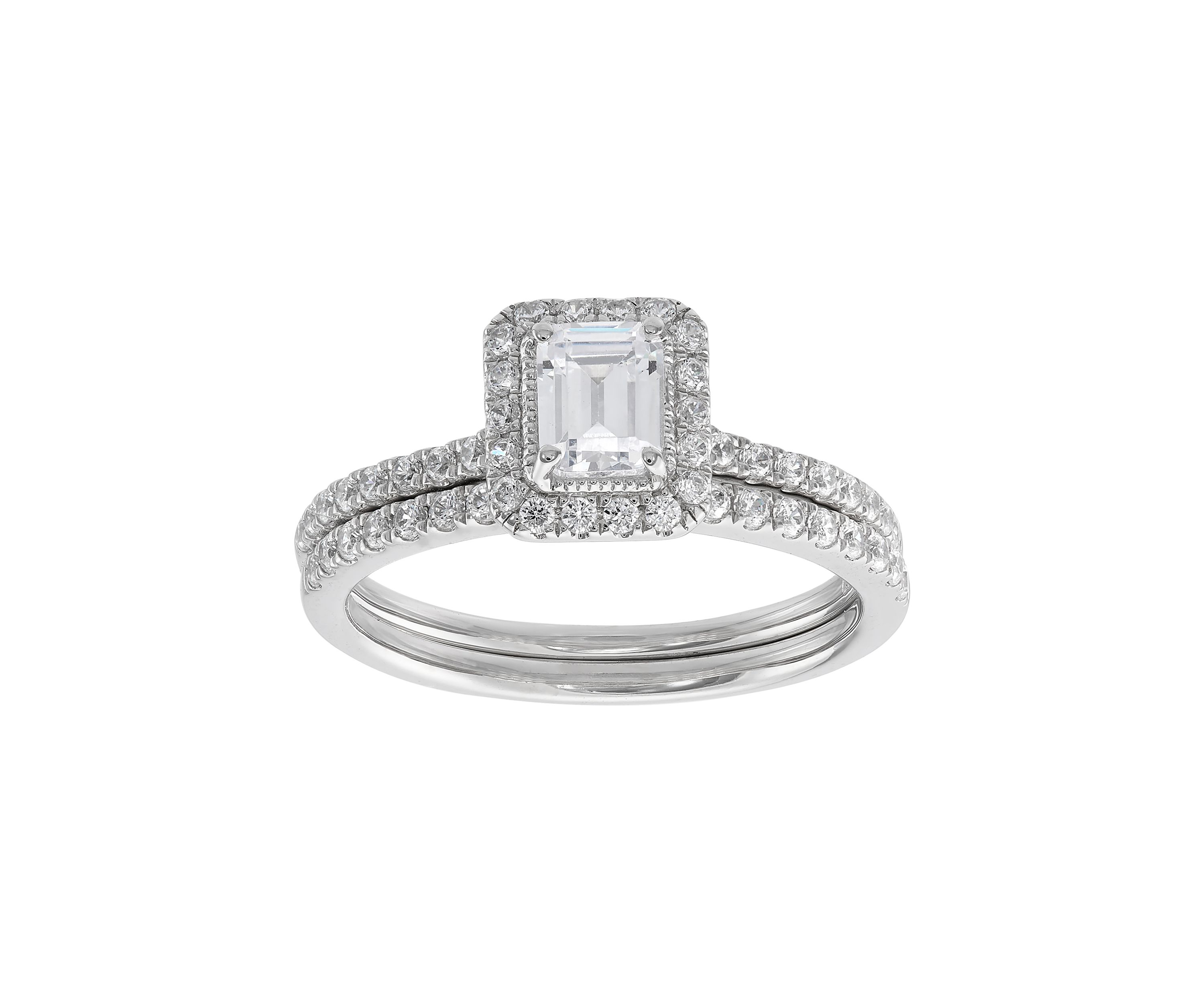 1 ct. t.w. Lab Grown Diamond Bridal Set Ring in 10K White Gold