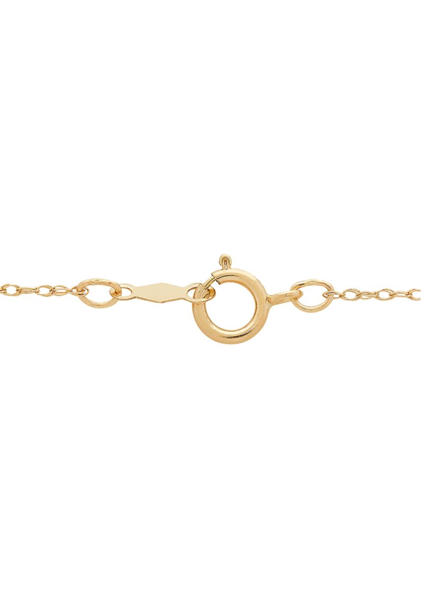 Diamond Heart Locket Necklace with 18" Rope Chain in 10K Yellow Gold