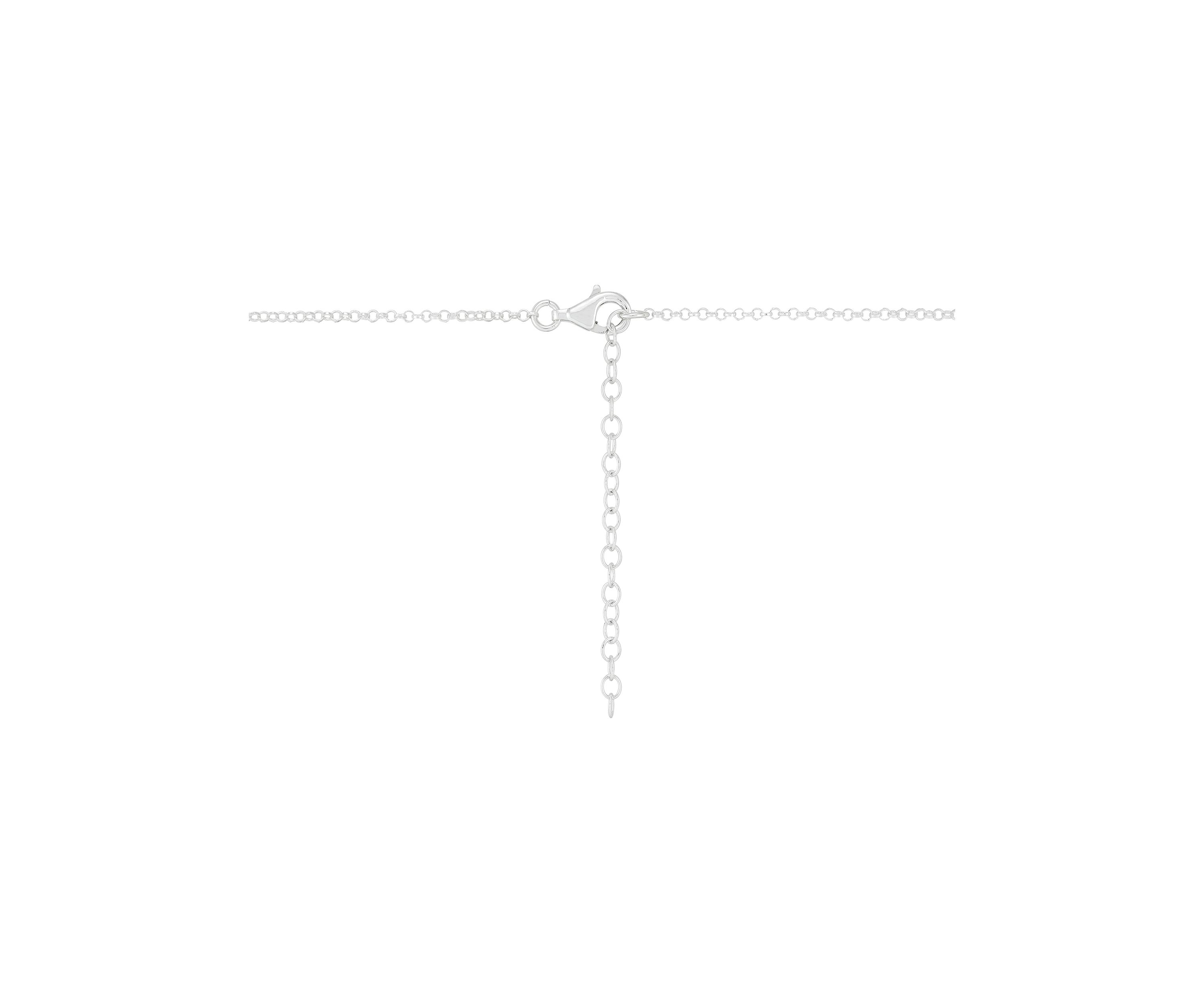 Drop Circle Pendant Necklace with 20" Chain in Sterling Silver