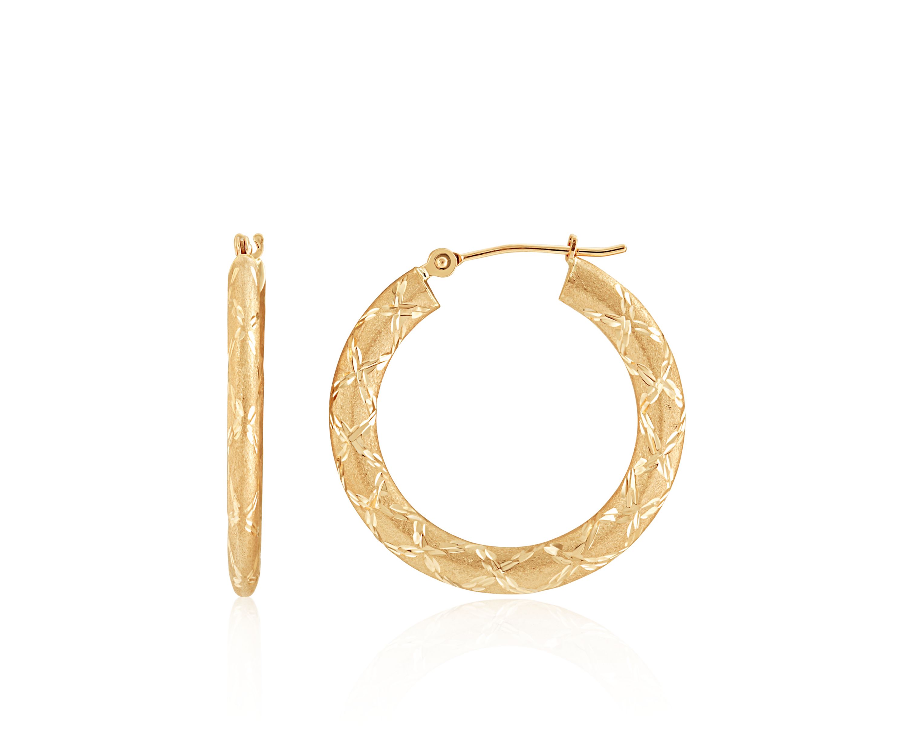 Hoop Earrings in 14K Yellow Gold