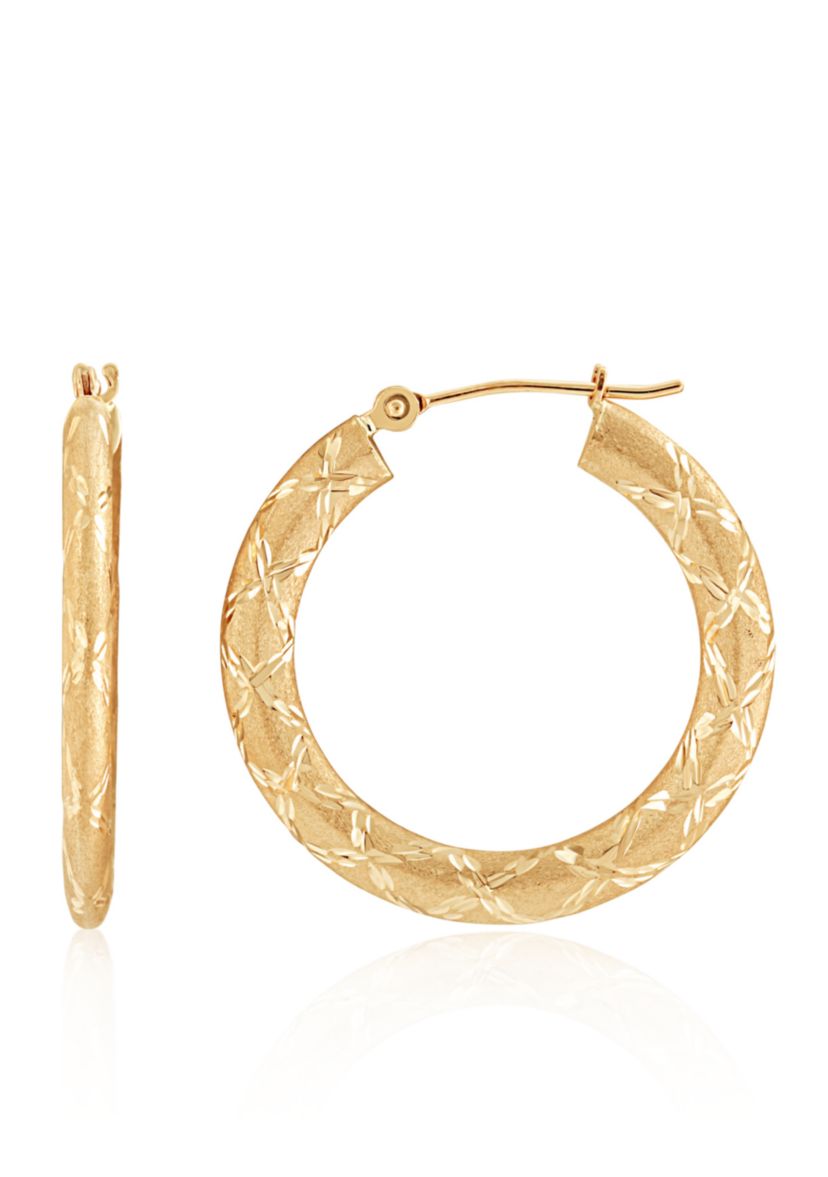 Hoop Earrings in 14K Yellow Gold