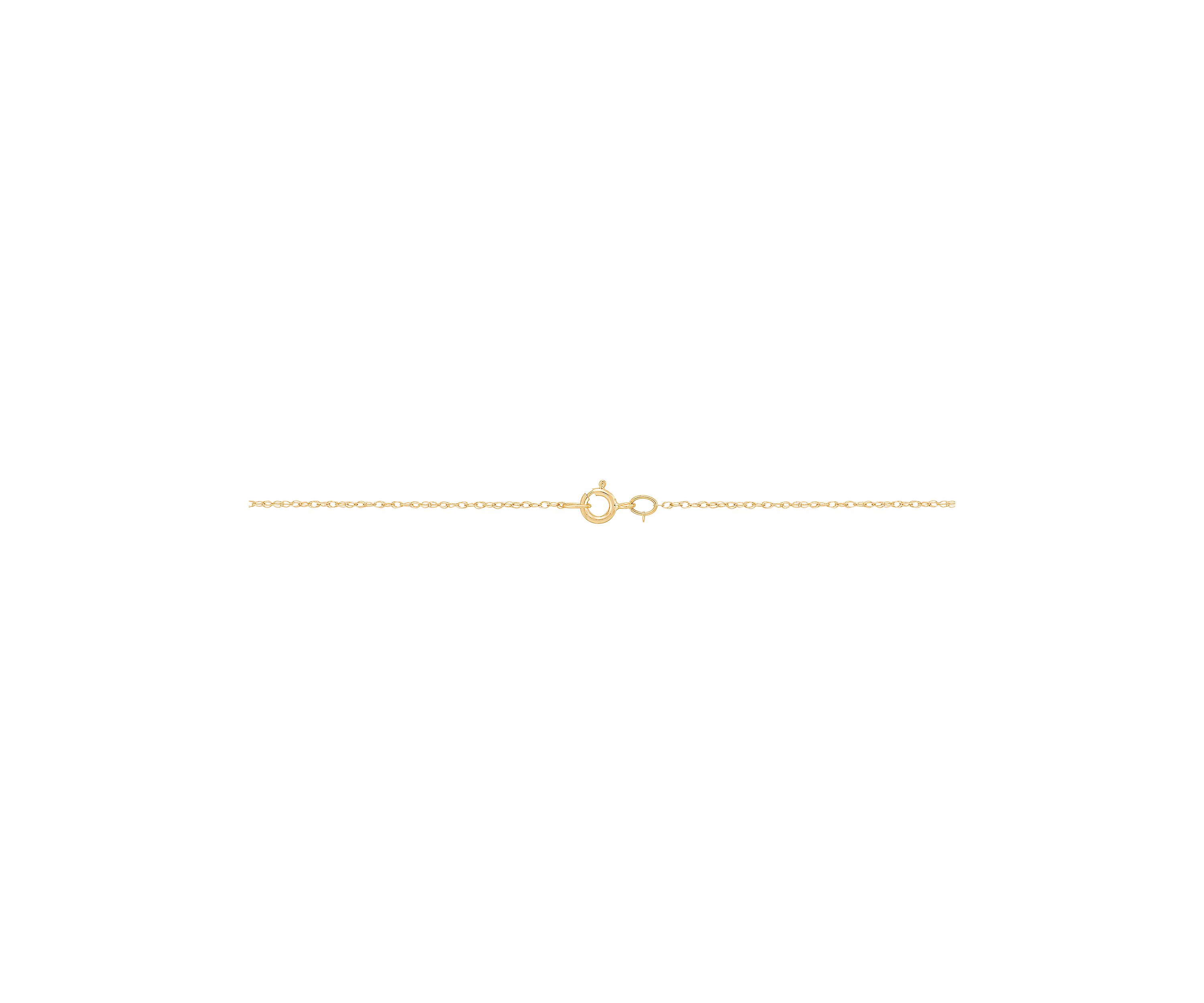 Thin Cross Pendant with 18" Rope Chain in 10K Yellow Gold
