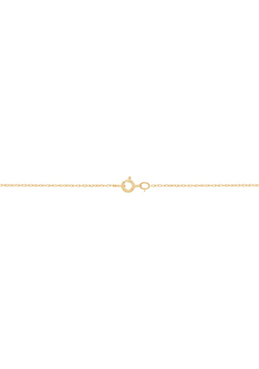 Thin Cross Pendant with 18" Rope Chain in 10K Yellow Gold