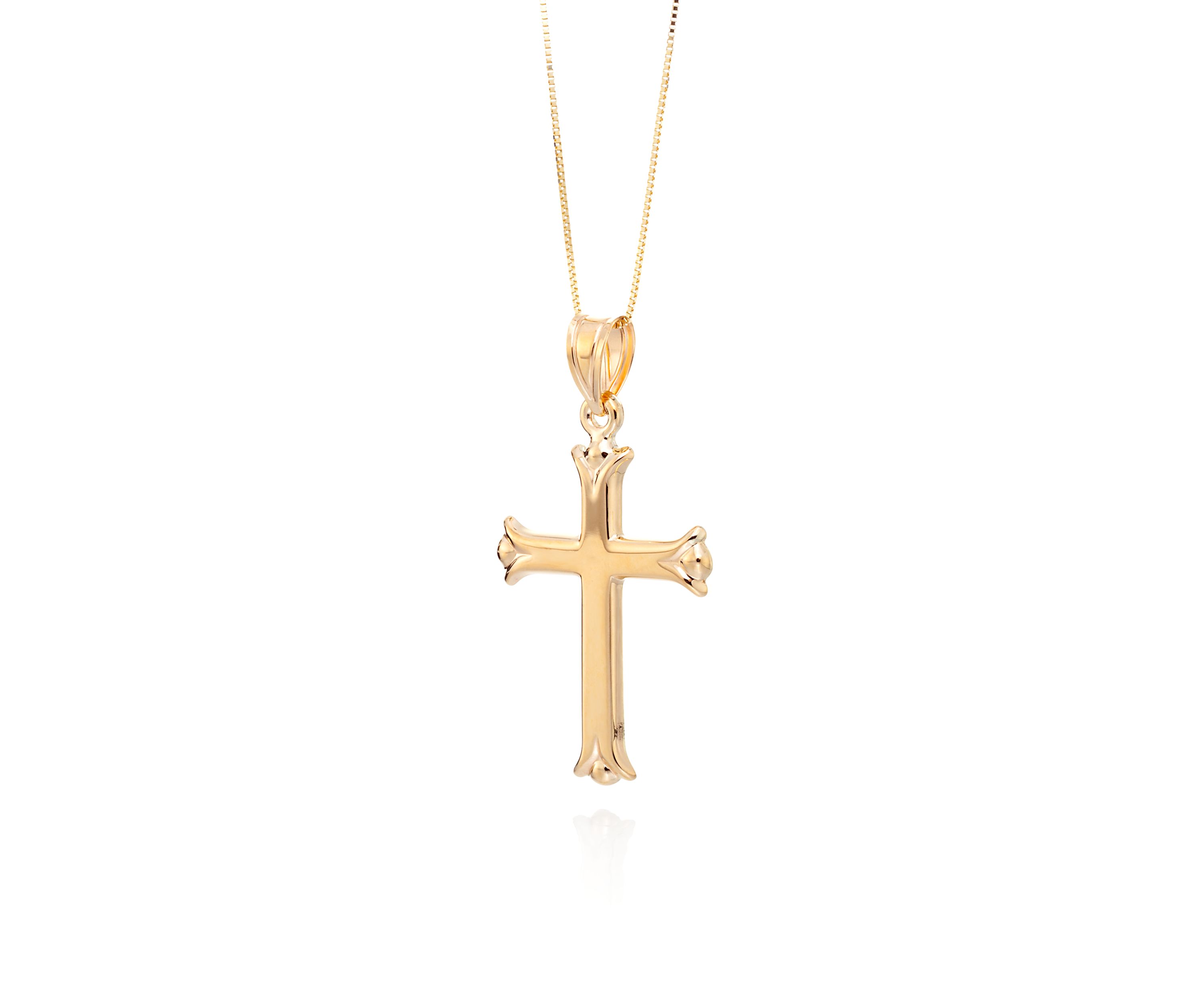Polished Cross Pendant in 10K Yellow Gold