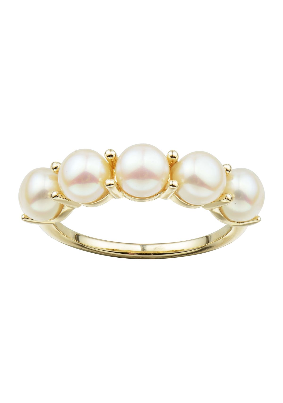 5-5.5 Millimeter Pearl Ring in 10K Yellow Gold
