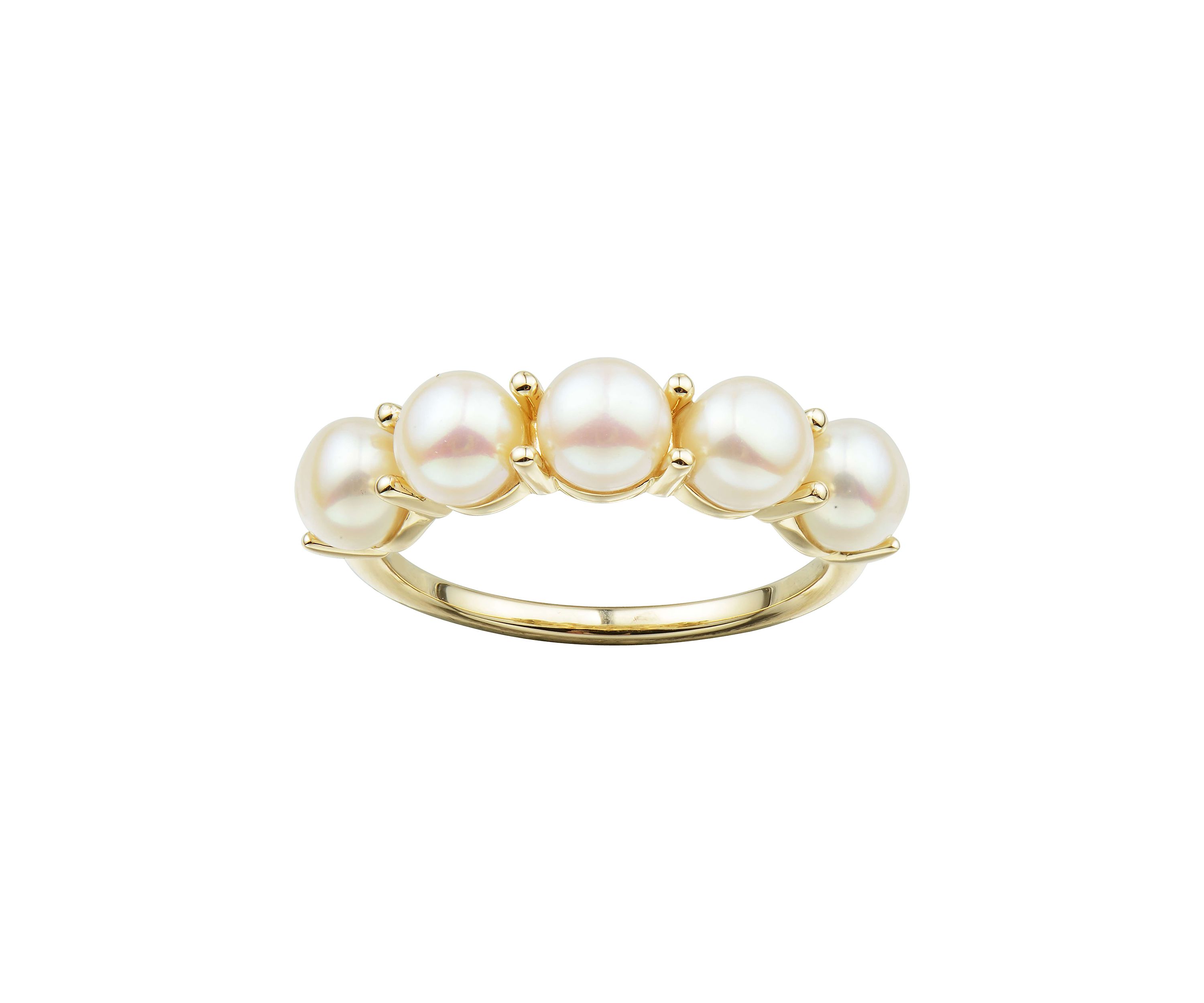 5-5.5 Millimeter Pearl Ring in 10K Yellow Gold