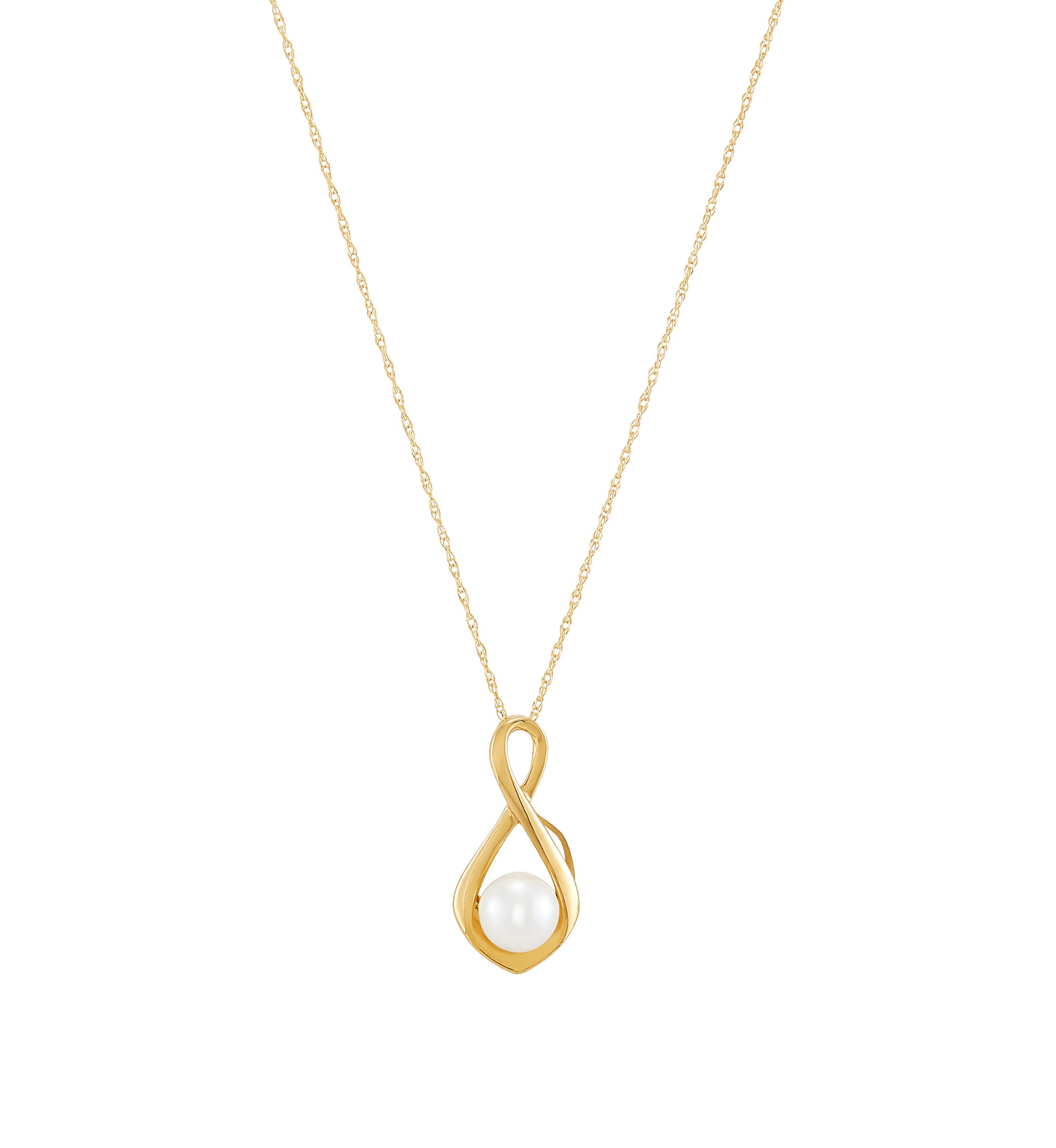 1.7 ct. t.w. Freshwater Pearl Pendant Necklace in 10K Yellow Gold 