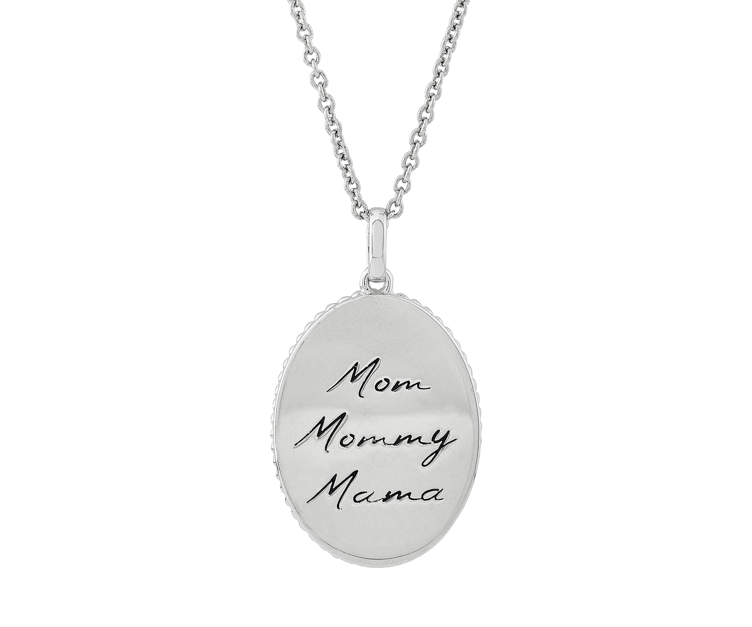 Mother of Pearl Pendant Necklace with 18" Cable Chain in Sterling Silver and 10K Yellow Gold