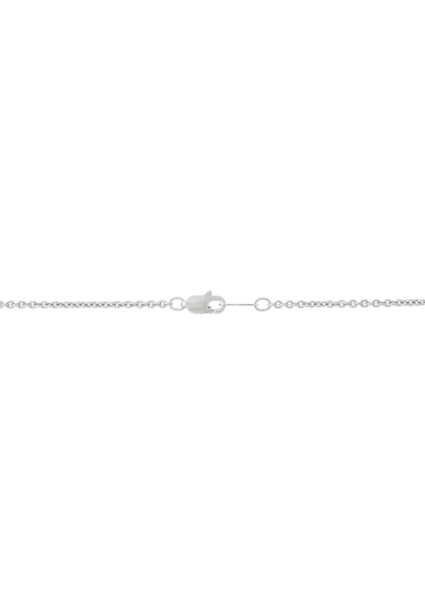 Mother of Pearl Pendant Necklace with 18" Cable Chain in Sterling Silver and 10K Yellow Gold