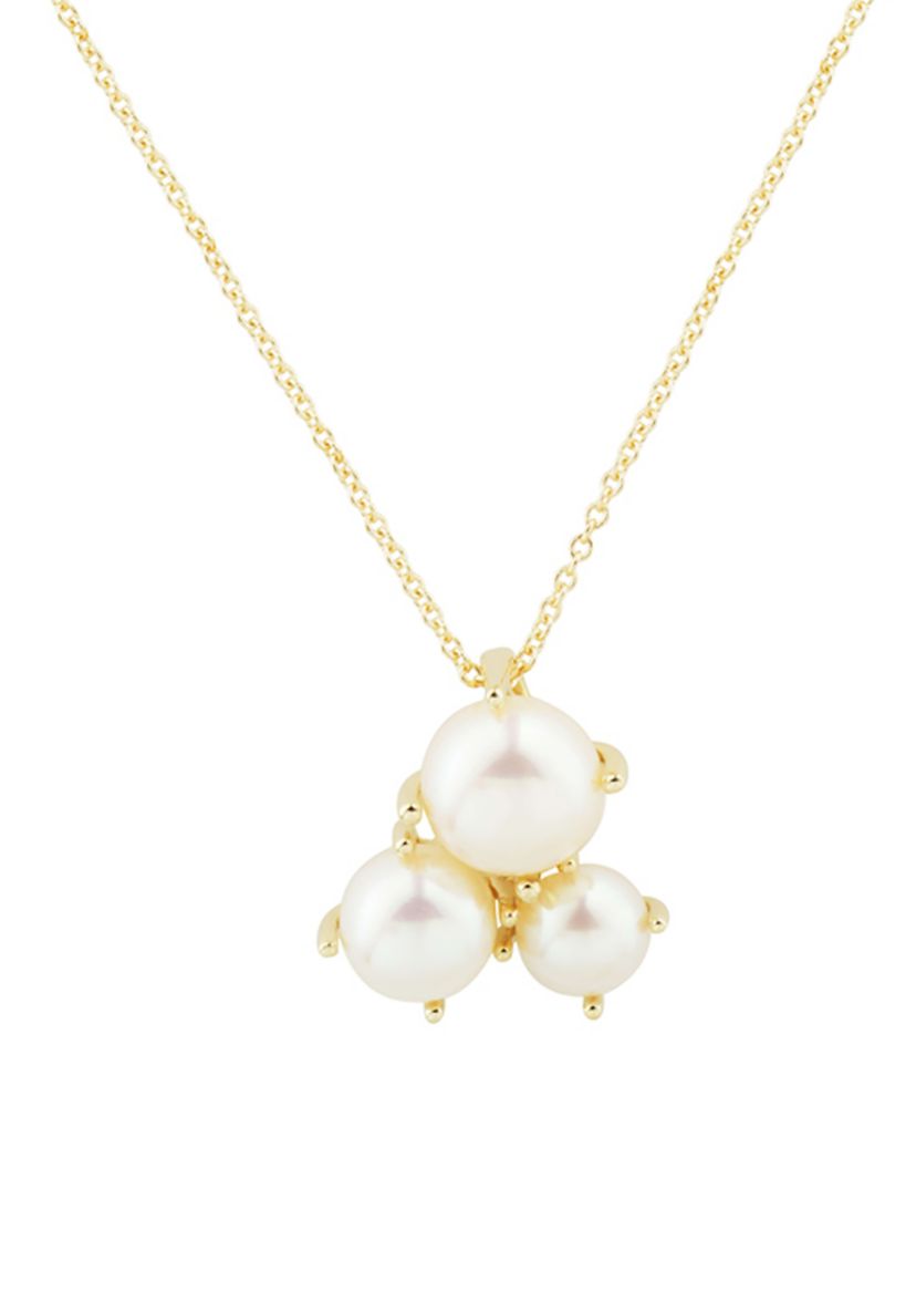6-8.5 Millimeter Pearl Pendant with 18" Box Chain in 10K Yellow Gold