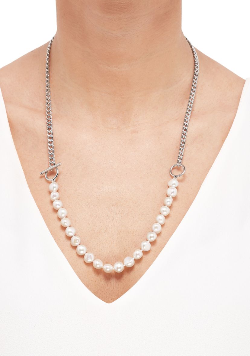 Pearl Necklace in Sterling Silver