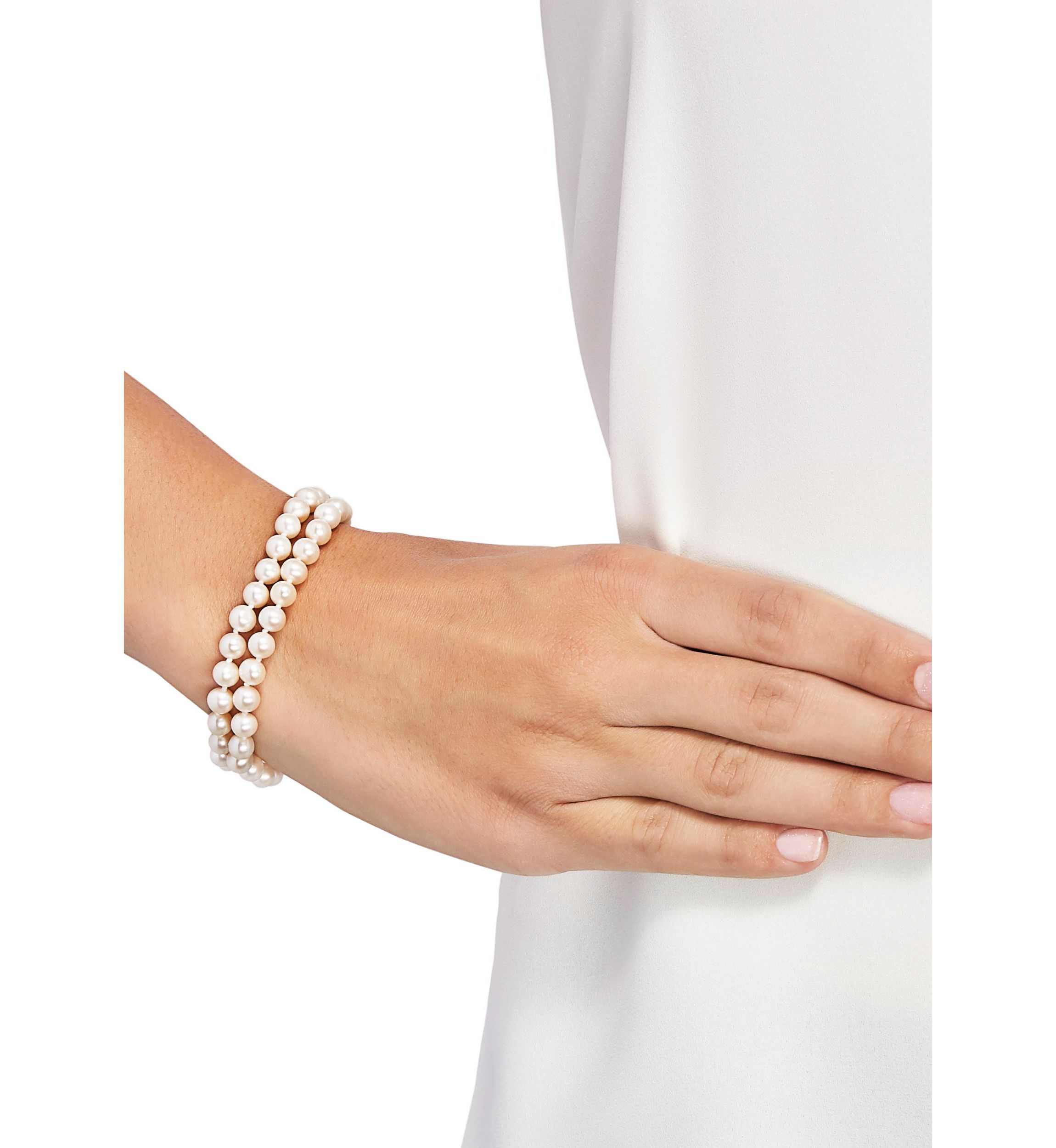 Pearl Double Strand Bracelet in 14K Yellow Gold