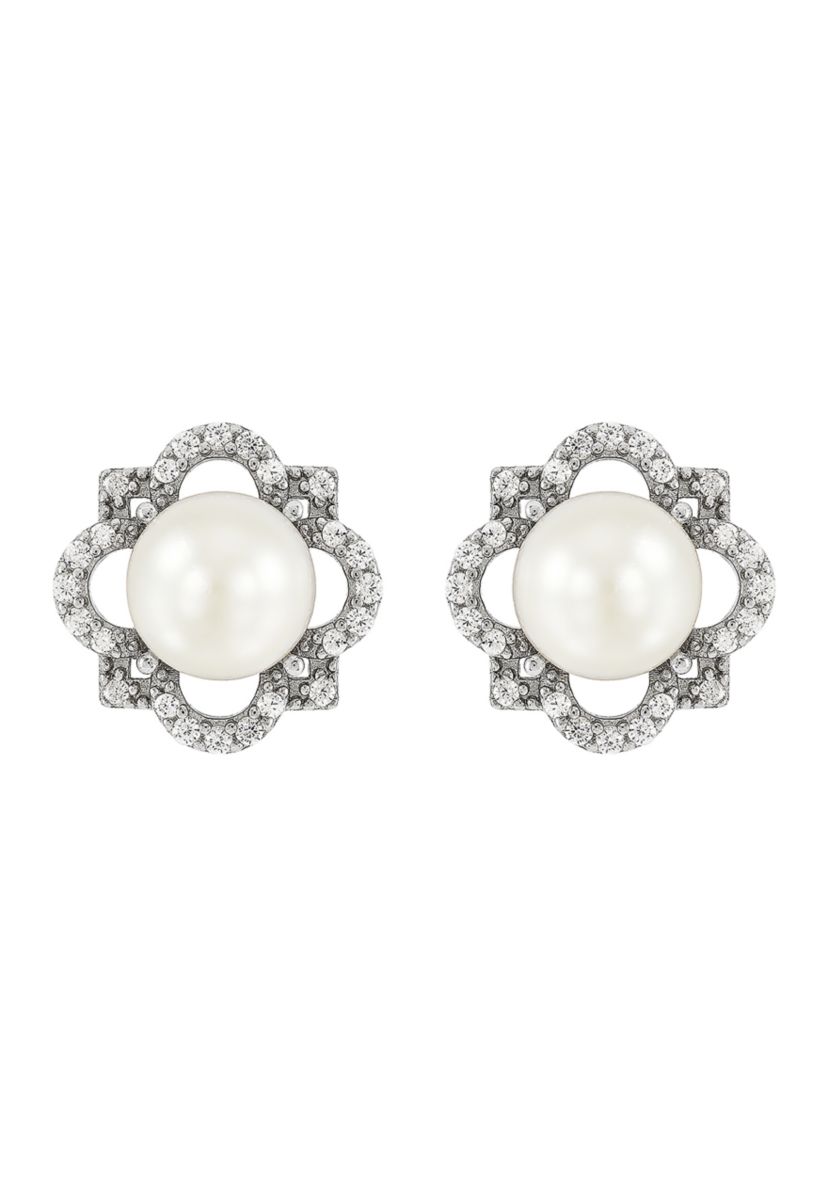 Freashwater Pearl and White Topaz Set in Sterling Silver