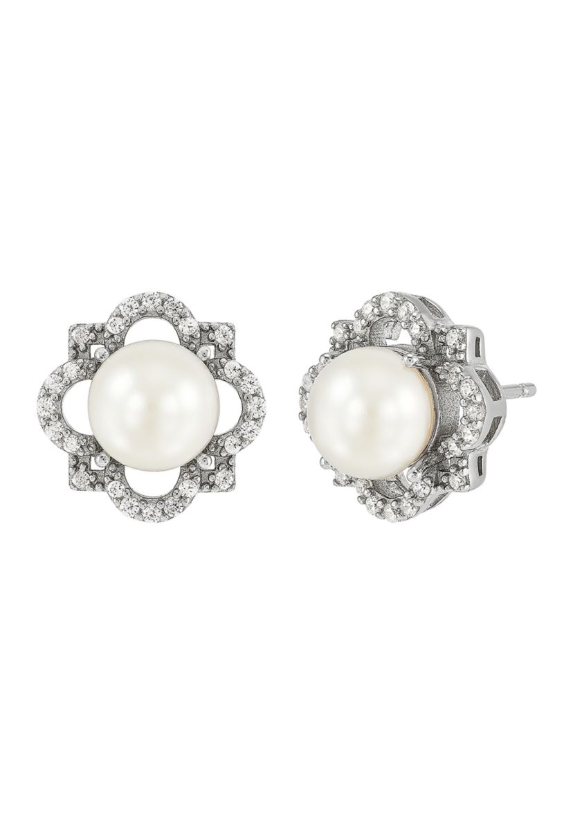 Freashwater Pearl and White Topaz Set in Sterling Silver
