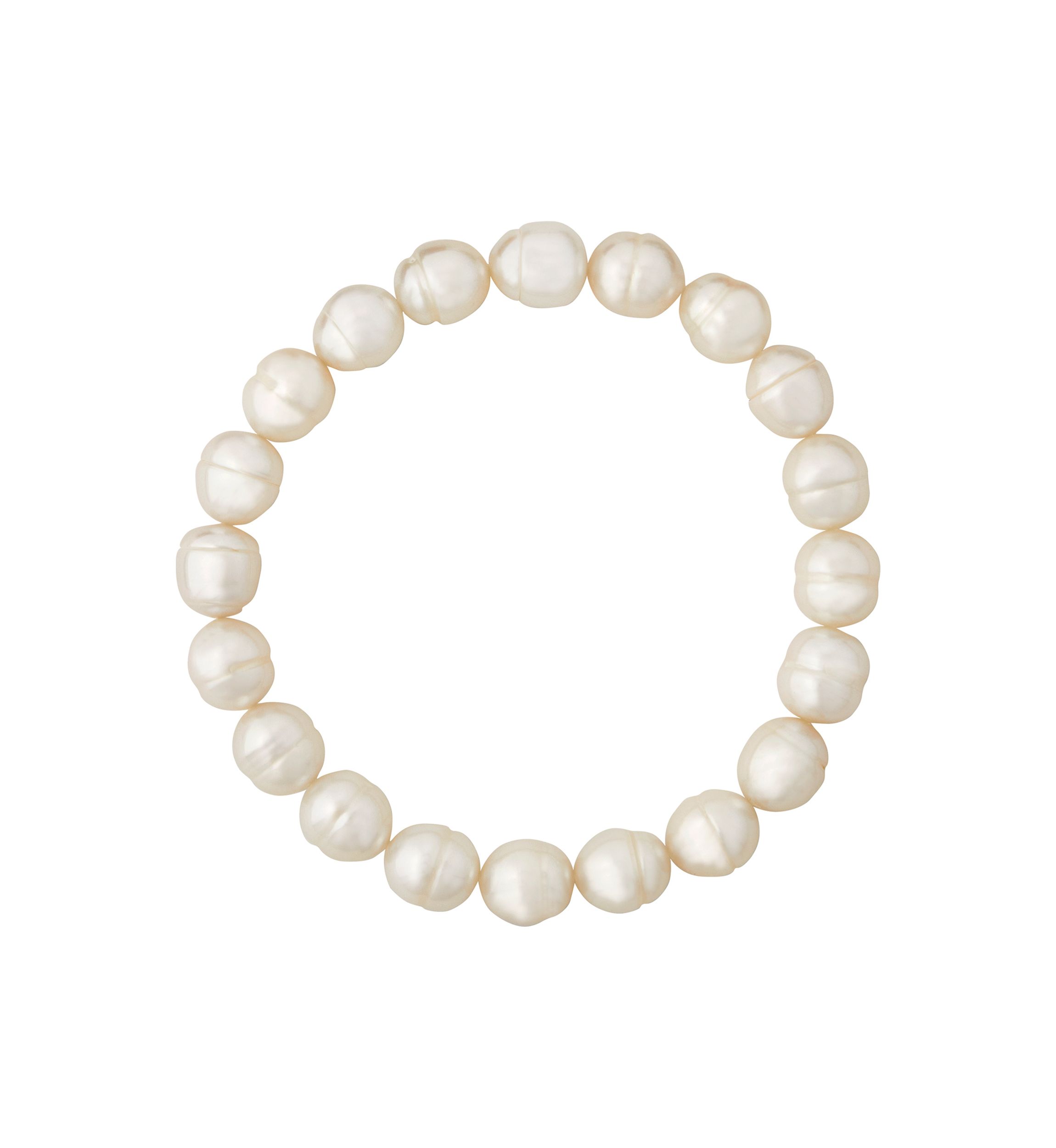 White Ringed Oval Pearl Jewelry Set in Sterling Silver