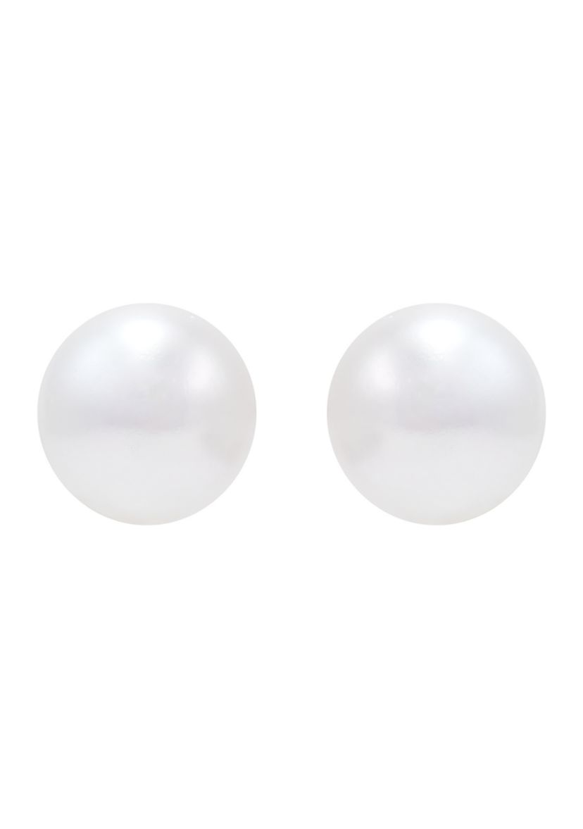 Freshwater Pearl Earrings, Necklace and Bracelet Set in Sterling Silver