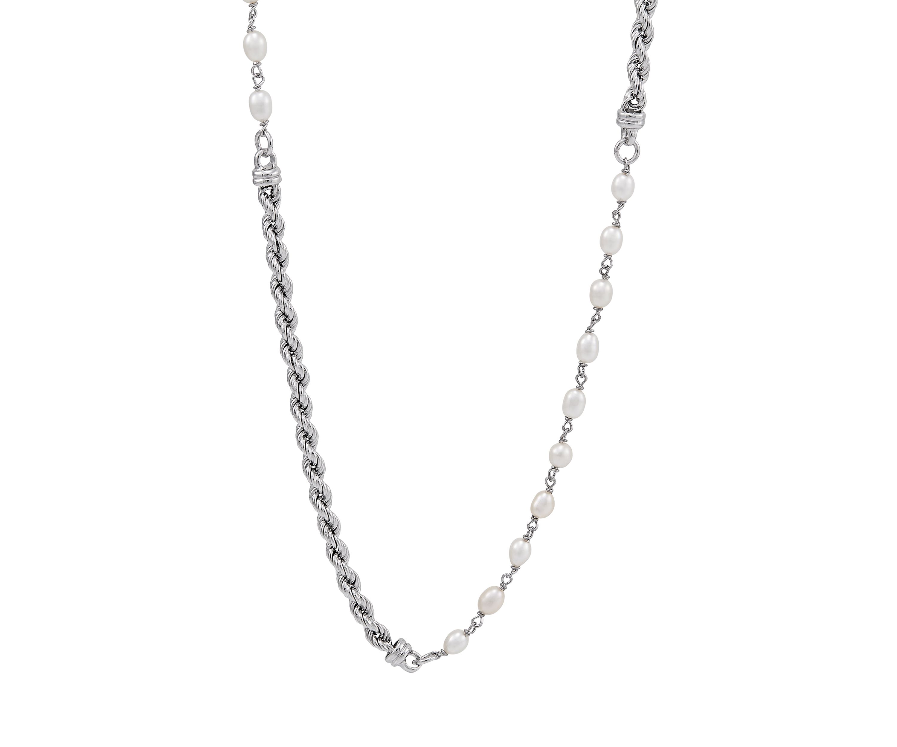 Pearl Necklace in Sterling Silver