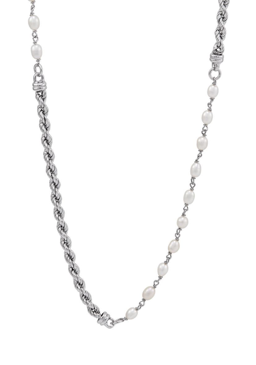 Pearl Necklace in Sterling Silver