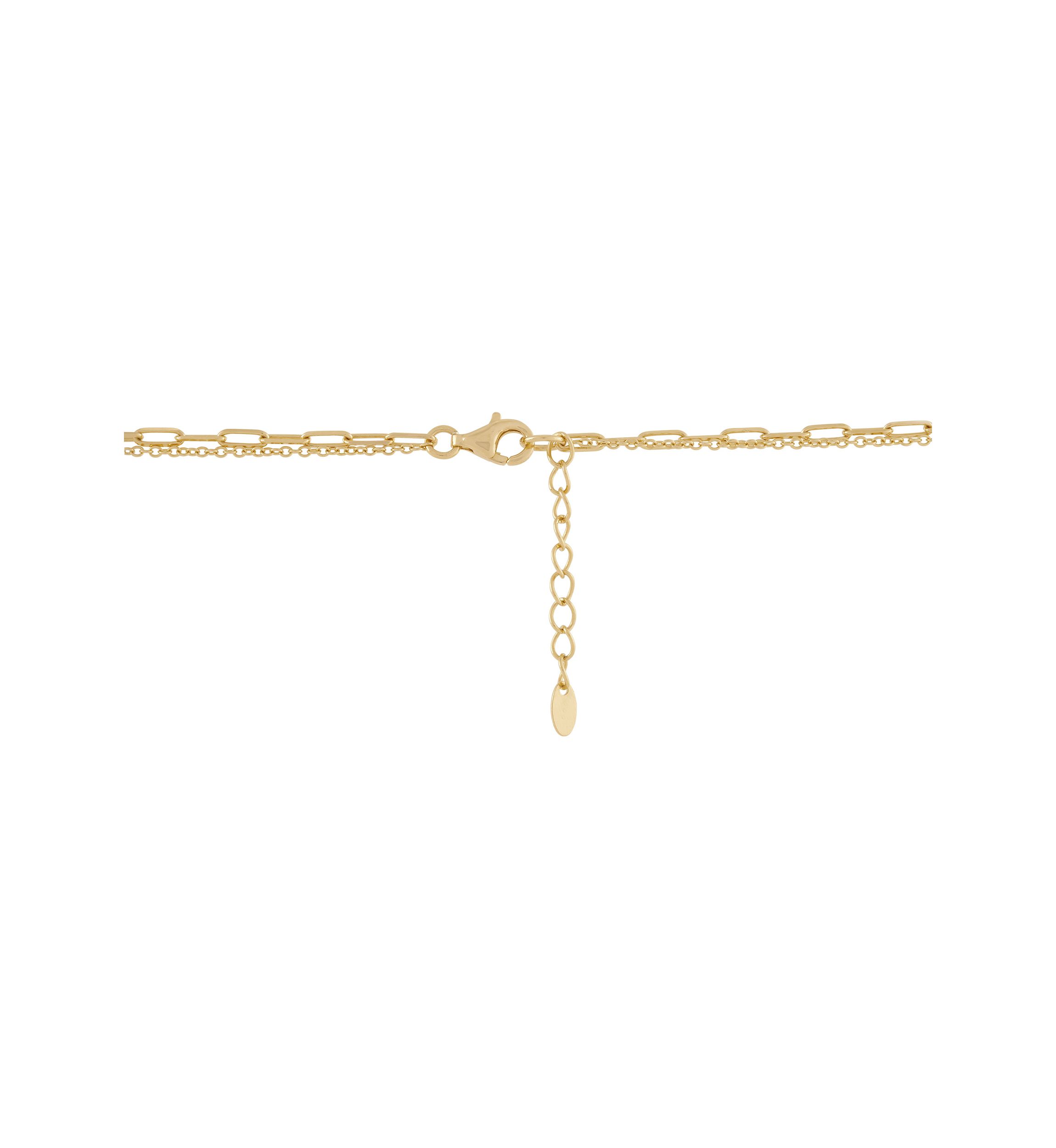 6-6.5 Millimeter Pearl Paperclip Necklace in Gold Over Silver