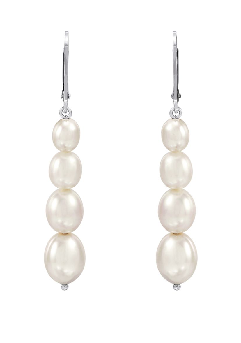 1 ct. t.w. Freshwater Pearl Earrings in Sterling Silver 