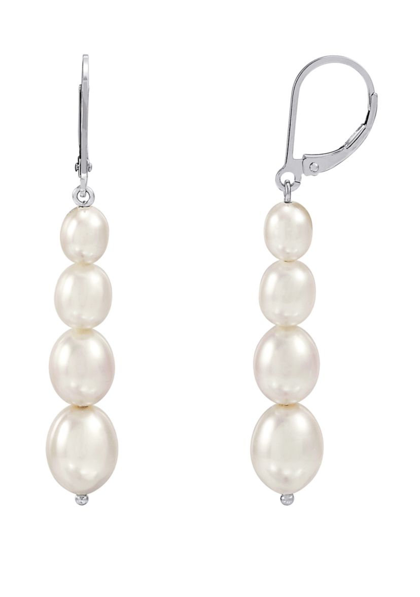 1 ct. t.w. Freshwater Pearl Earrings in Sterling Silver 
