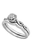 1/10 ct. t.w. Lab Created Diamond Ring in 10K White Gold 