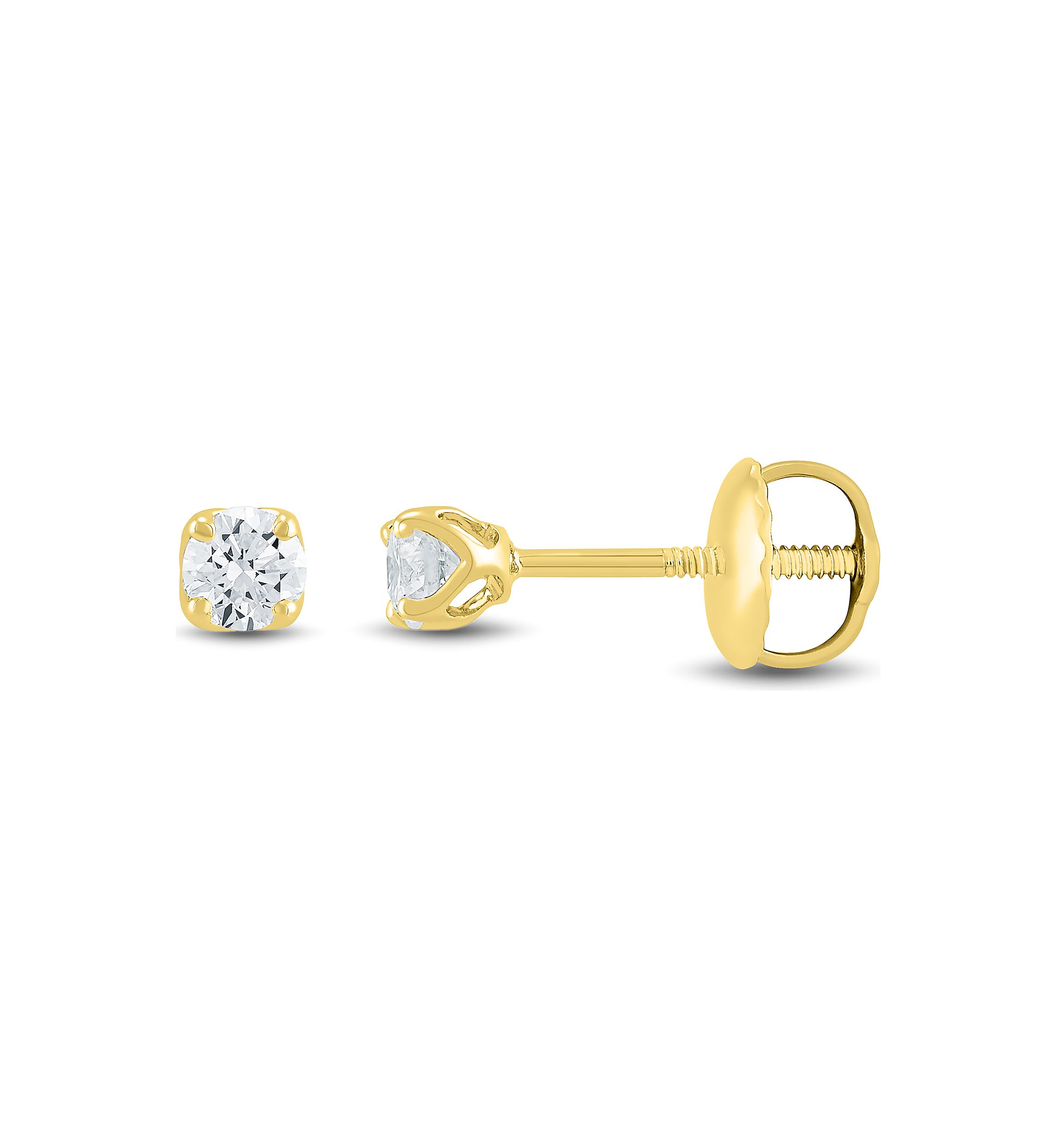 1/4 ct. t.w. Lab Created Diamond Stud Earrings in 14K Yellow Gold