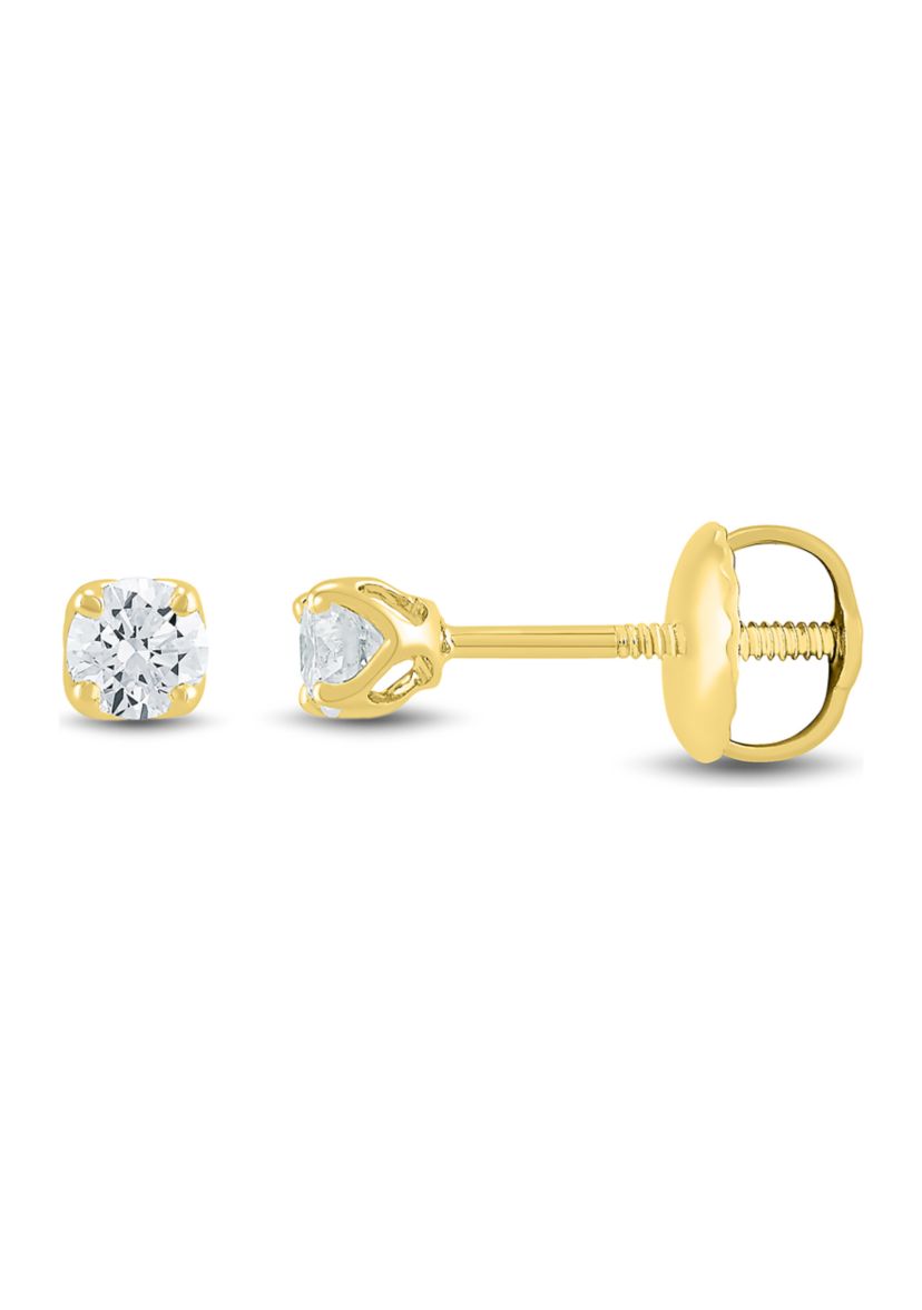 1/4 ct. t.w. Lab Created Diamond Stud Earrings in 14K Yellow Gold
