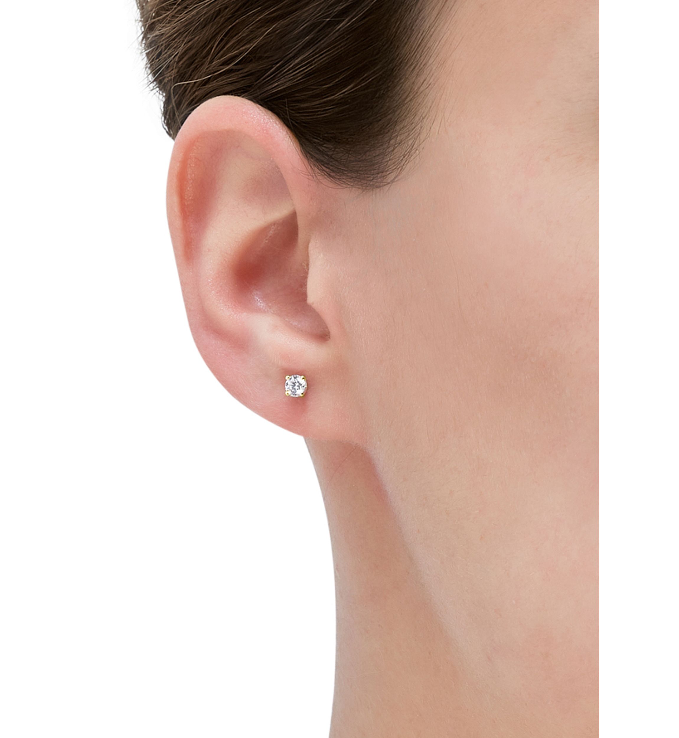 1/4 ct. t.w. Lab Created Diamond Stud Earrings in 14K Yellow Gold