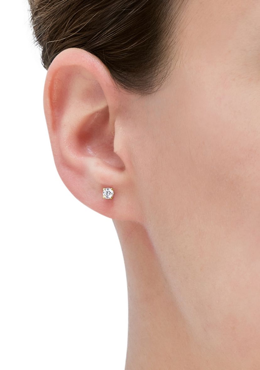 1/4 ct. t.w. Lab Created Diamond Stud Earrings in 14K Yellow Gold