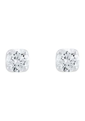 Belk & Co 1/4 ct. t.w. Lab Created Diamond Round Stud Earrings in 14K White Gold -  0729367962348