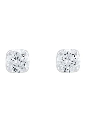 Belk & Co 1/4 Ct. T.w. Lab Created Diamond Round Stud Earrings In 14K White Gold -  0729367962348