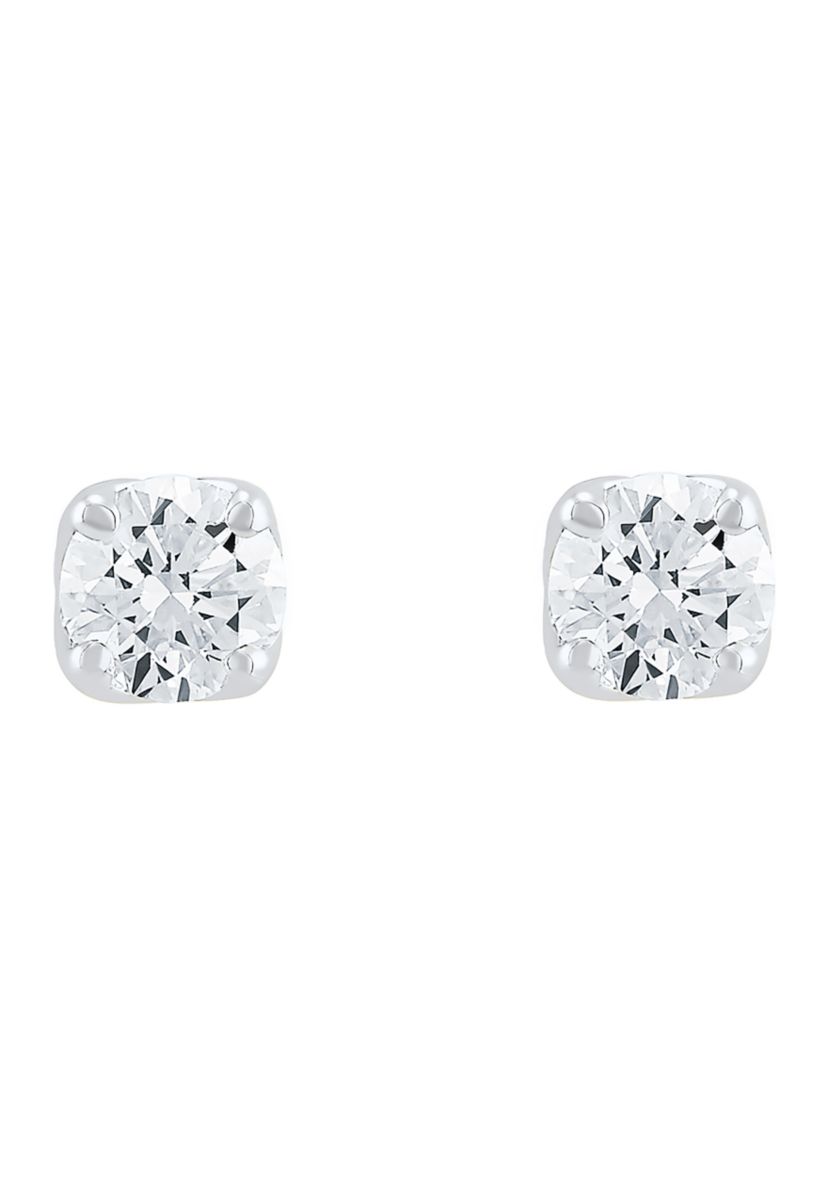 1/4 ct. t.w. Lab Created Diamond Round Stud Earrings in 14K White Gold