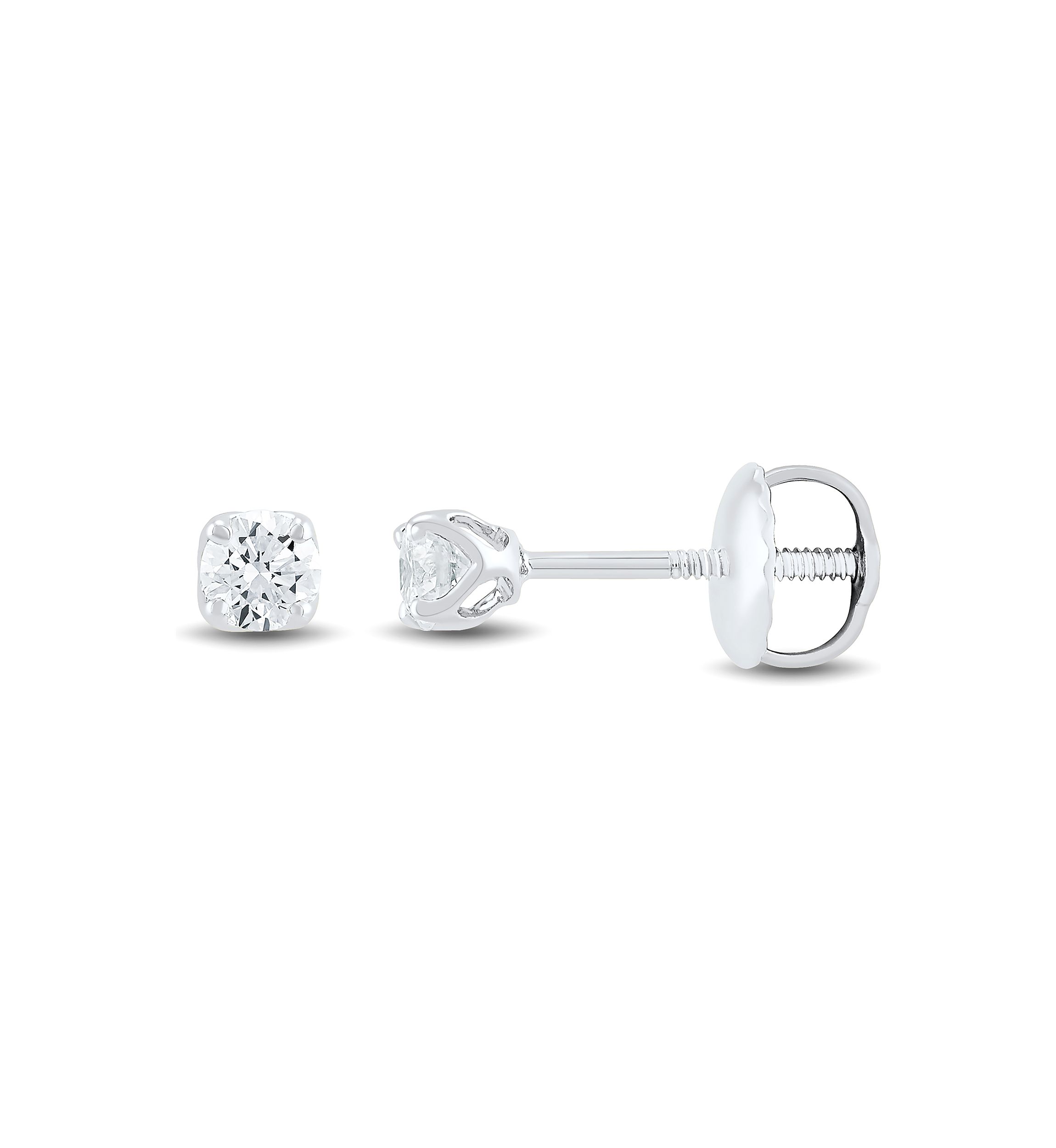 1/4 ct. t.w. Lab Created Diamond Round Stud Earrings in 14K White Gold