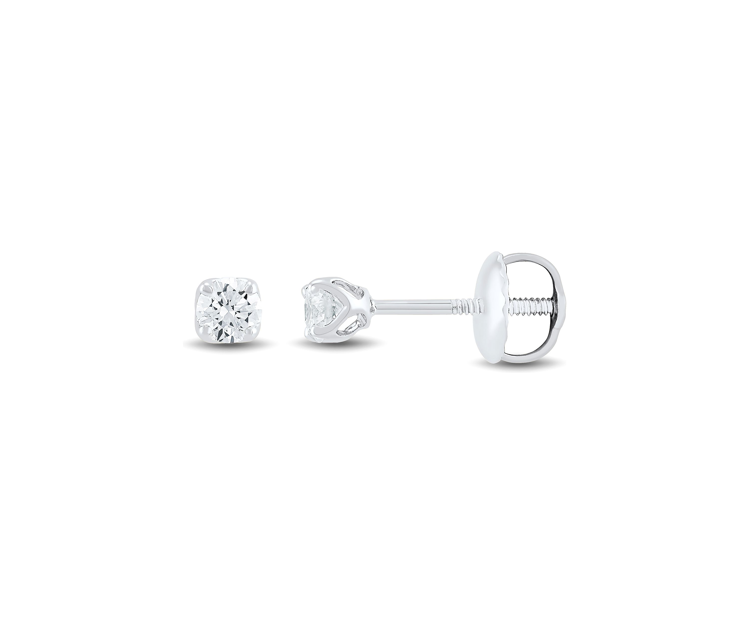 1/4 ct. t.w. Lab Created Diamond Round Stud Earrings in 14K White Gold