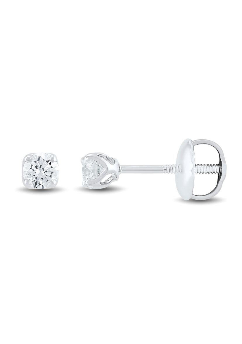1/4 ct. t.w. Lab Created Diamond Round Stud Earrings in 14K White Gold