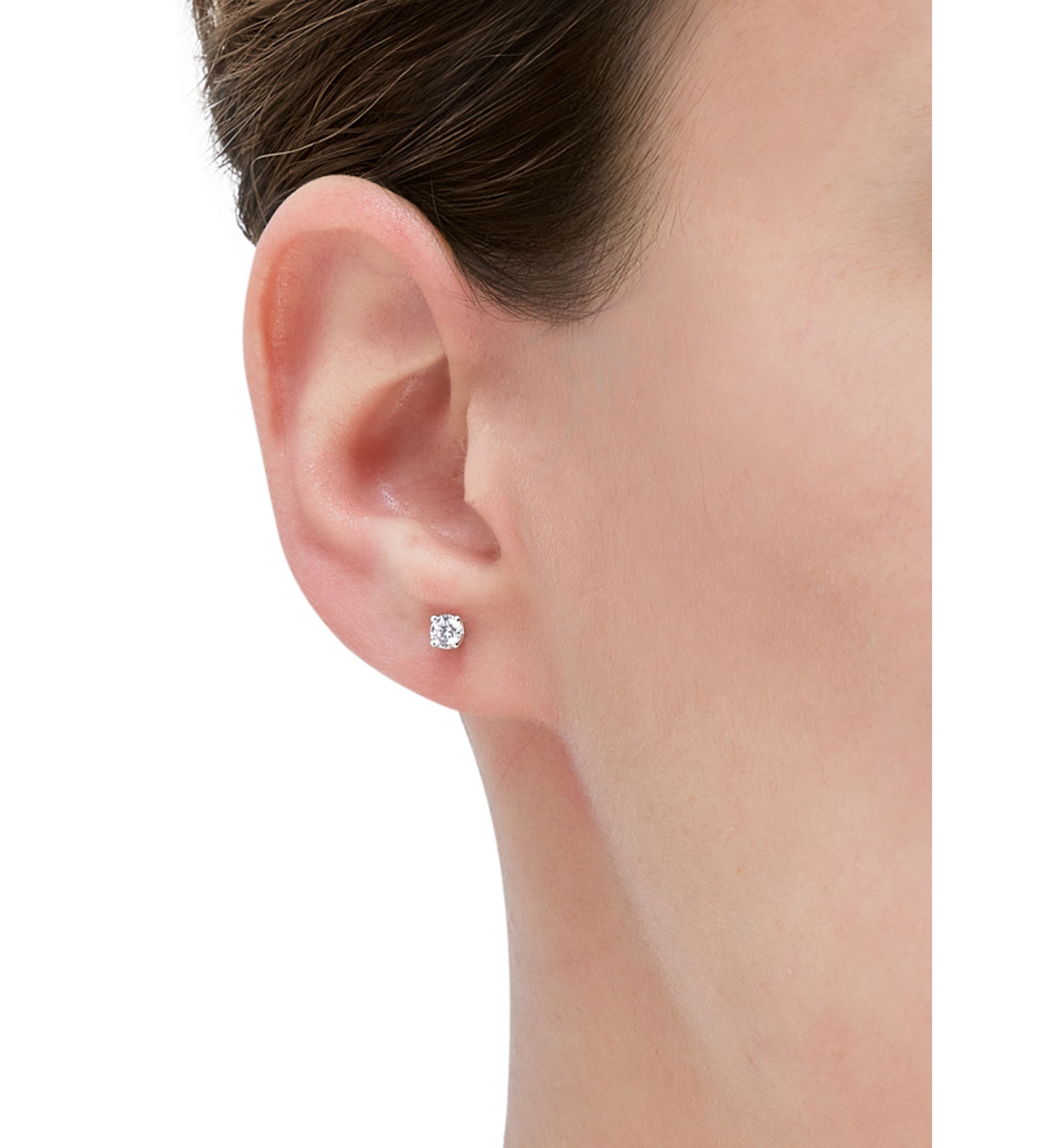 1/4 ct. t.w. Lab Created Diamond Round Stud Earrings in 14K White Gold