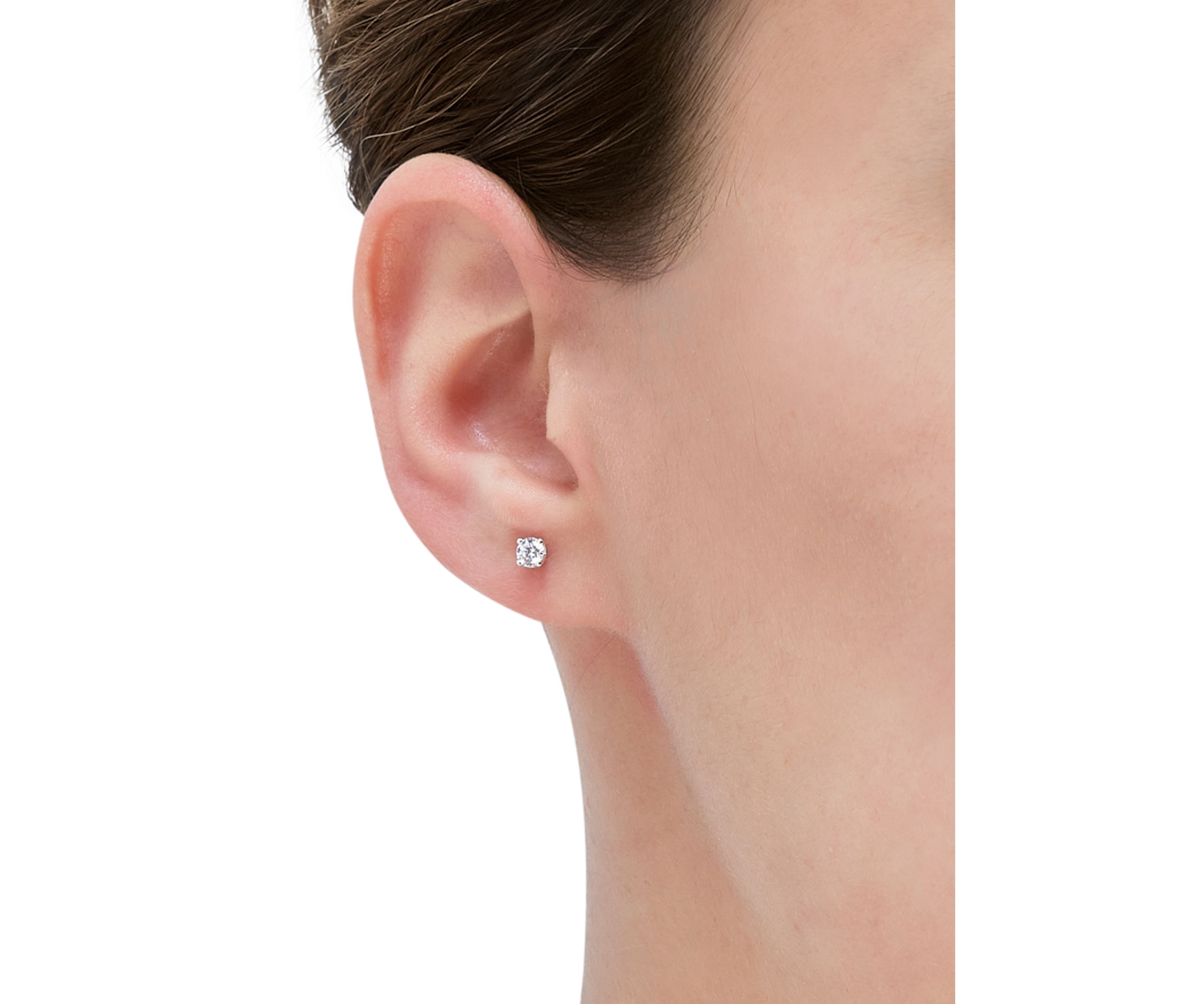 1/4 ct. t.w. Lab Created Diamond Round Stud Earrings in 14K White Gold