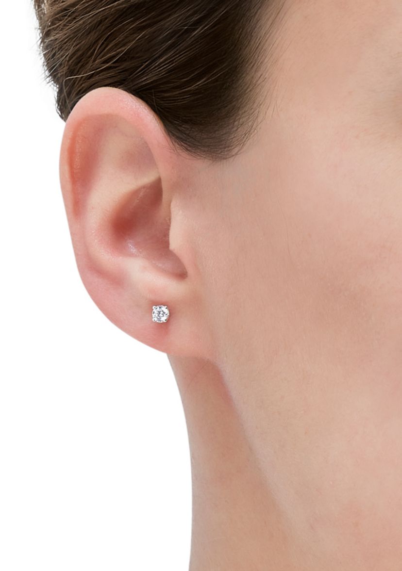 1/4 ct. t.w. Lab Created Diamond Round Stud Earrings in 14K White Gold
