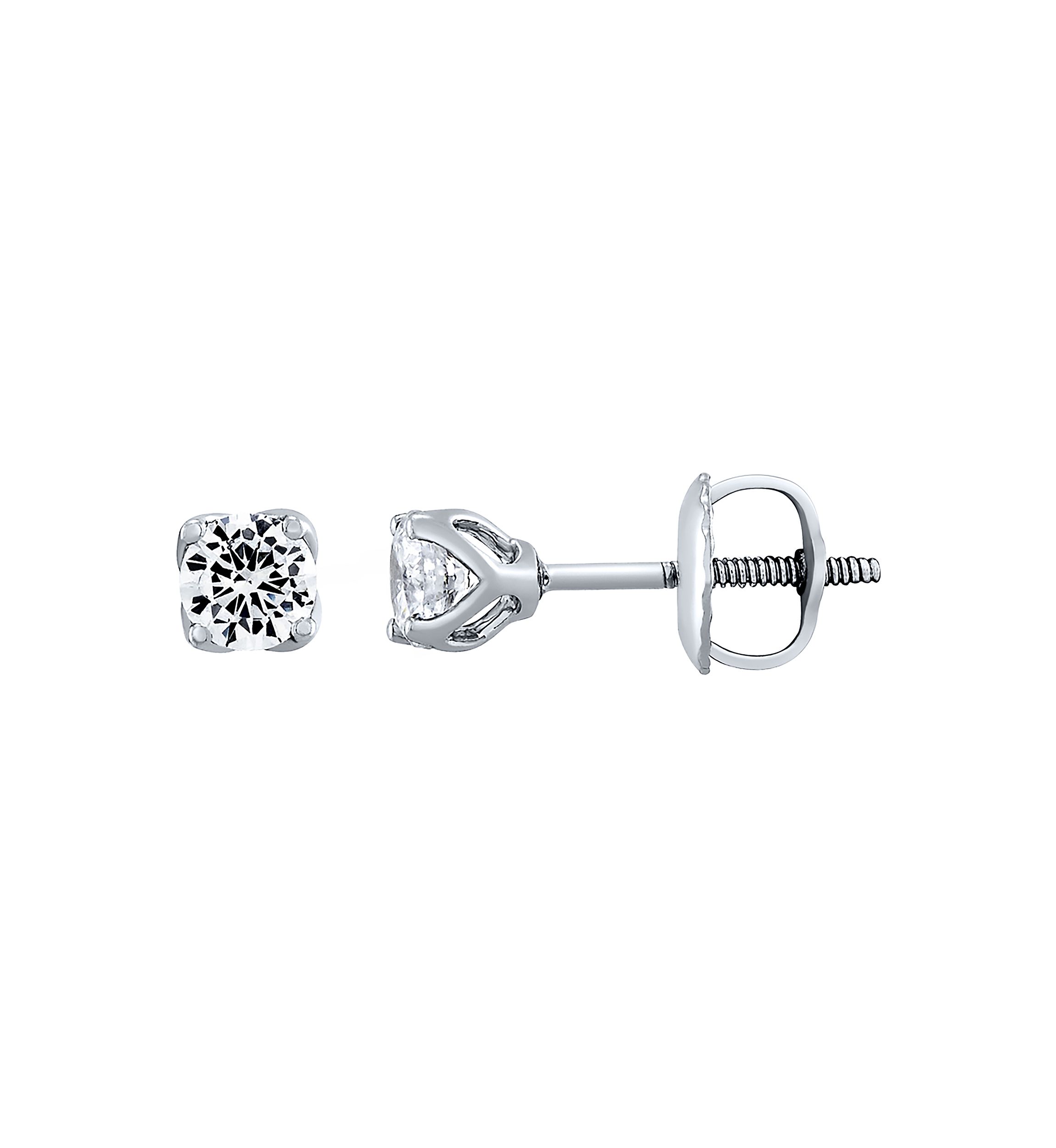Grown With Love 1/2 ct. t.w. Lab Created Diamond Stud Earrings in 14K White Gold 