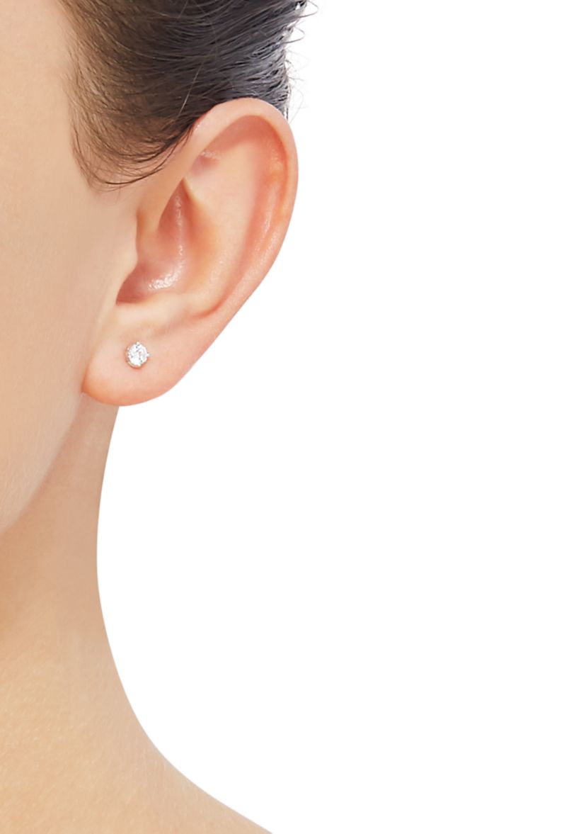 Grown With Love 1/2 ct. t.w. Lab Created Diamond Stud Earrings in 14K White Gold 