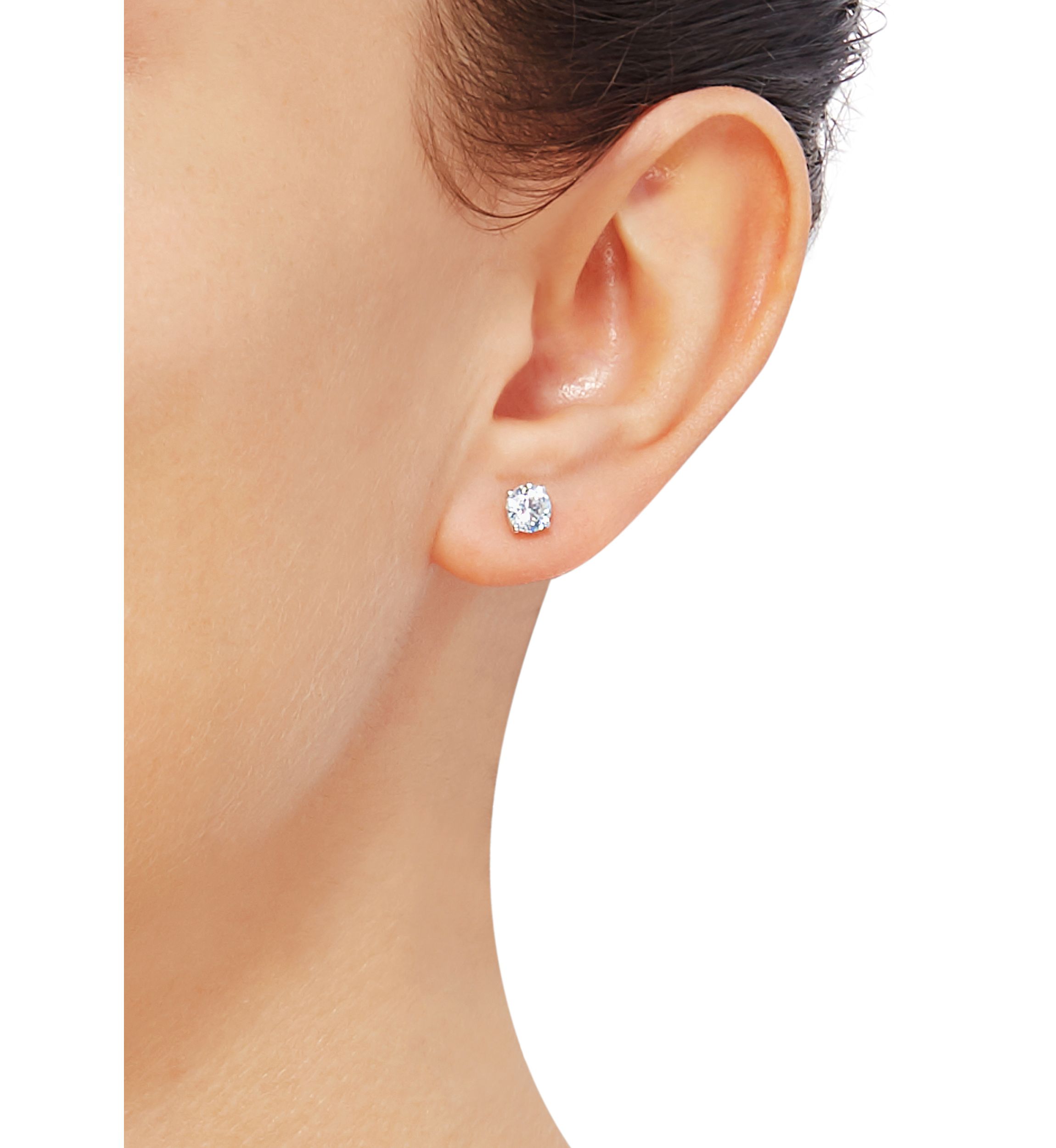 1 ct. t.w. Lab Created Diamond Round Stud Earrings in 14K Yellow Gold