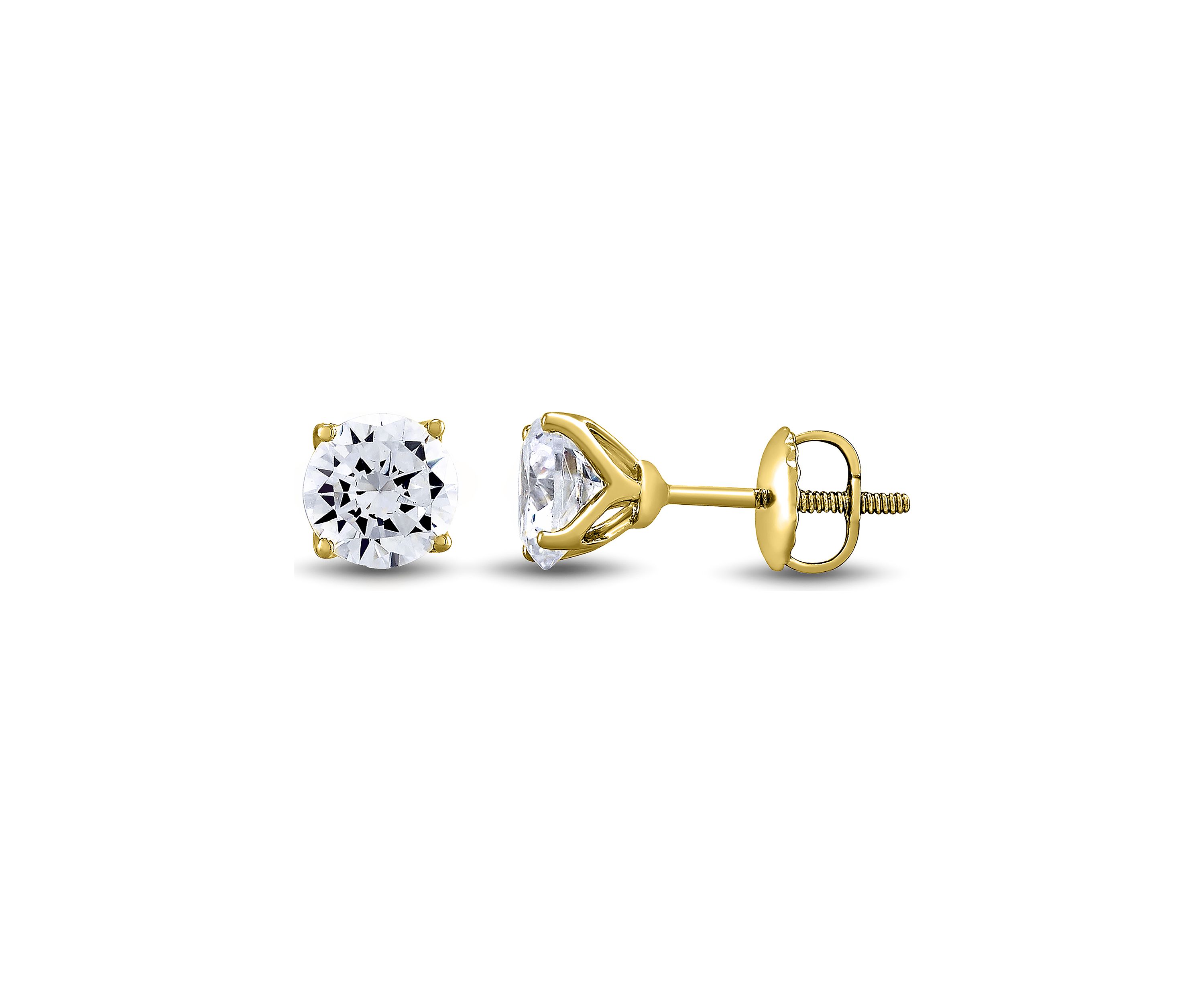 1.5 ct. t.w. Lab Created Diamond Round Stud Earrings in 14K Yellow Gold