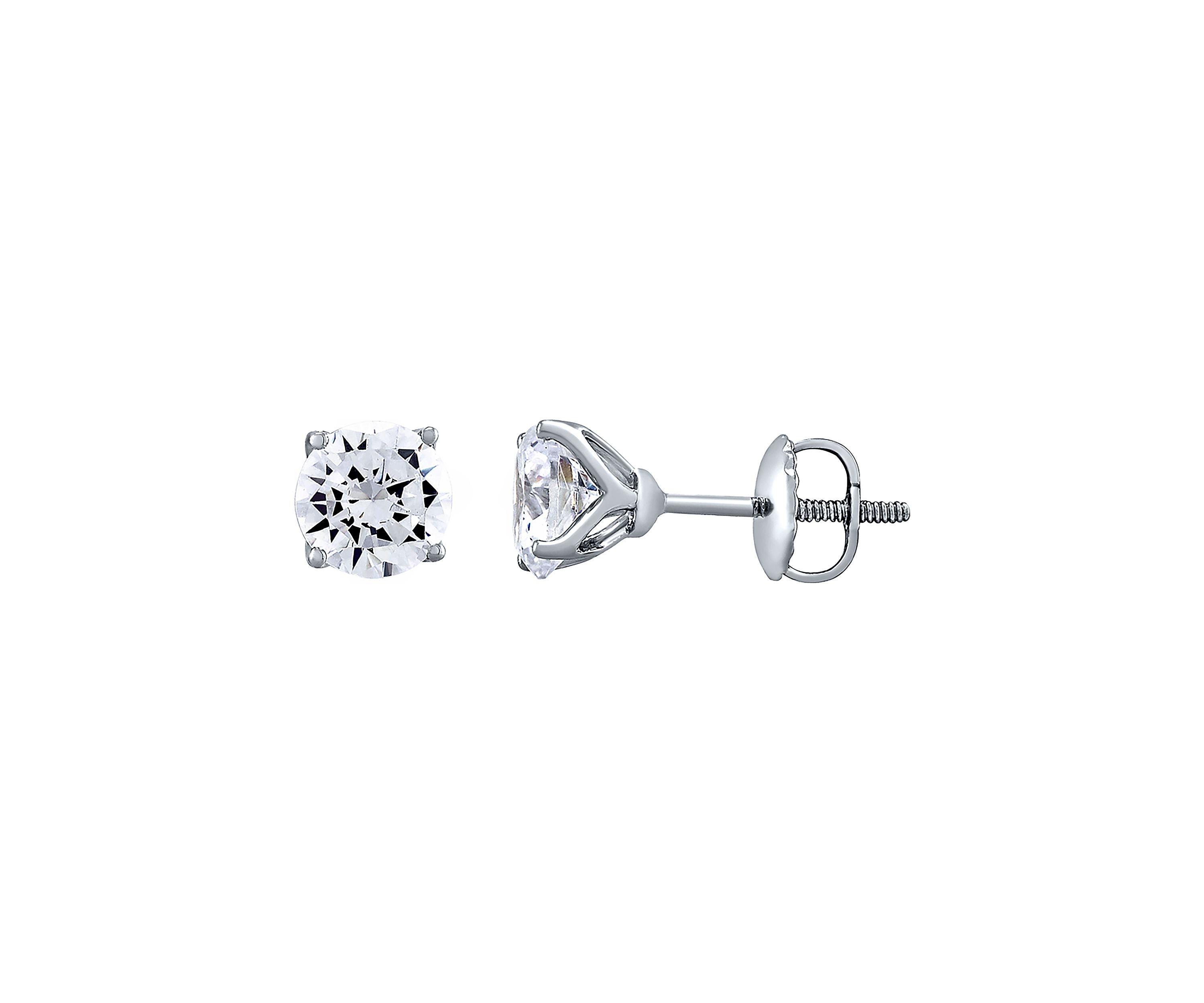 Grown With Love 1.5 ct. t.w. Lab Created Diamond Stud Earrings in 14K White Gold 