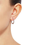 1/2 ct. t.w. Diamond Hoop Earrings in 10k White Gold
